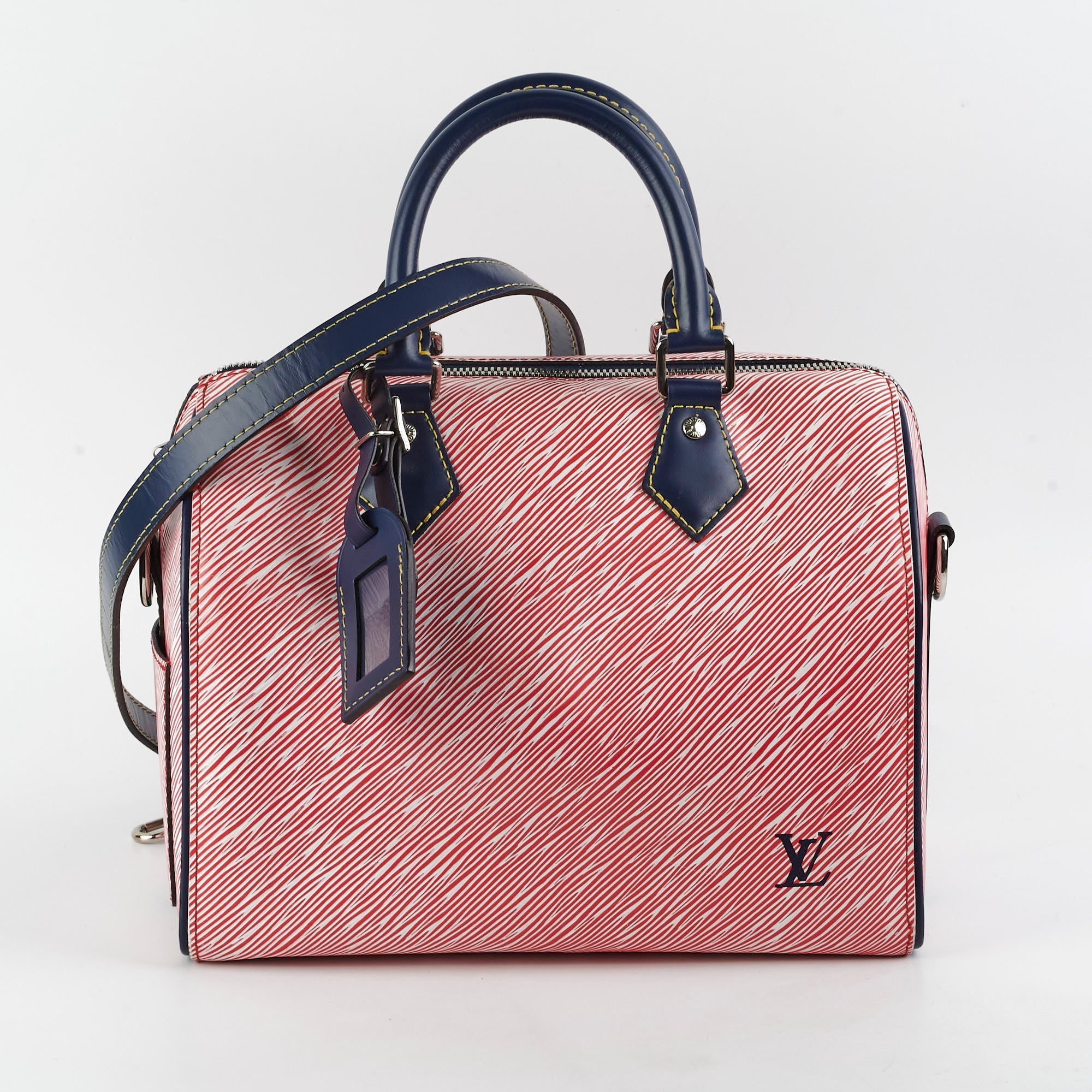 Louis Vuitton Speedy 25 Bandoulliere Epi Red