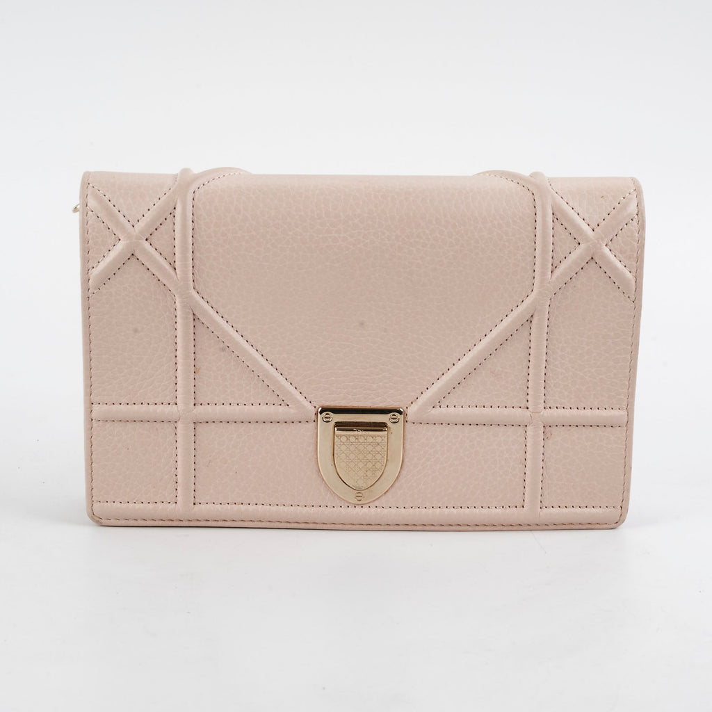Christian Dior Diorama Wallet On Chain Pink