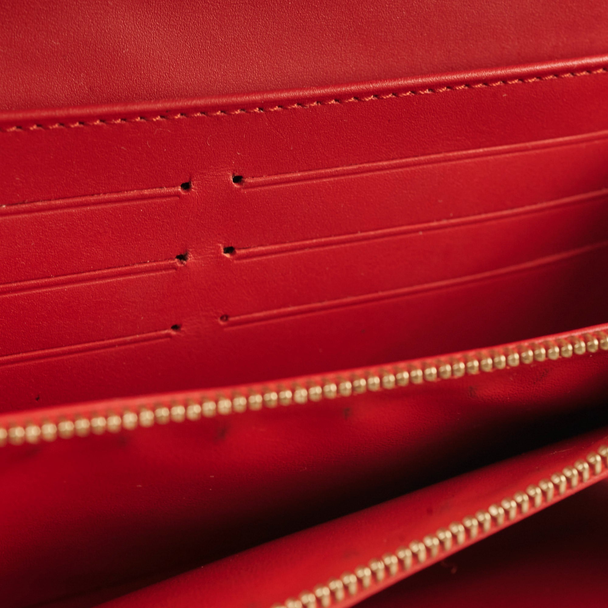 Louis Vuitton Vernis Long Wallet Red