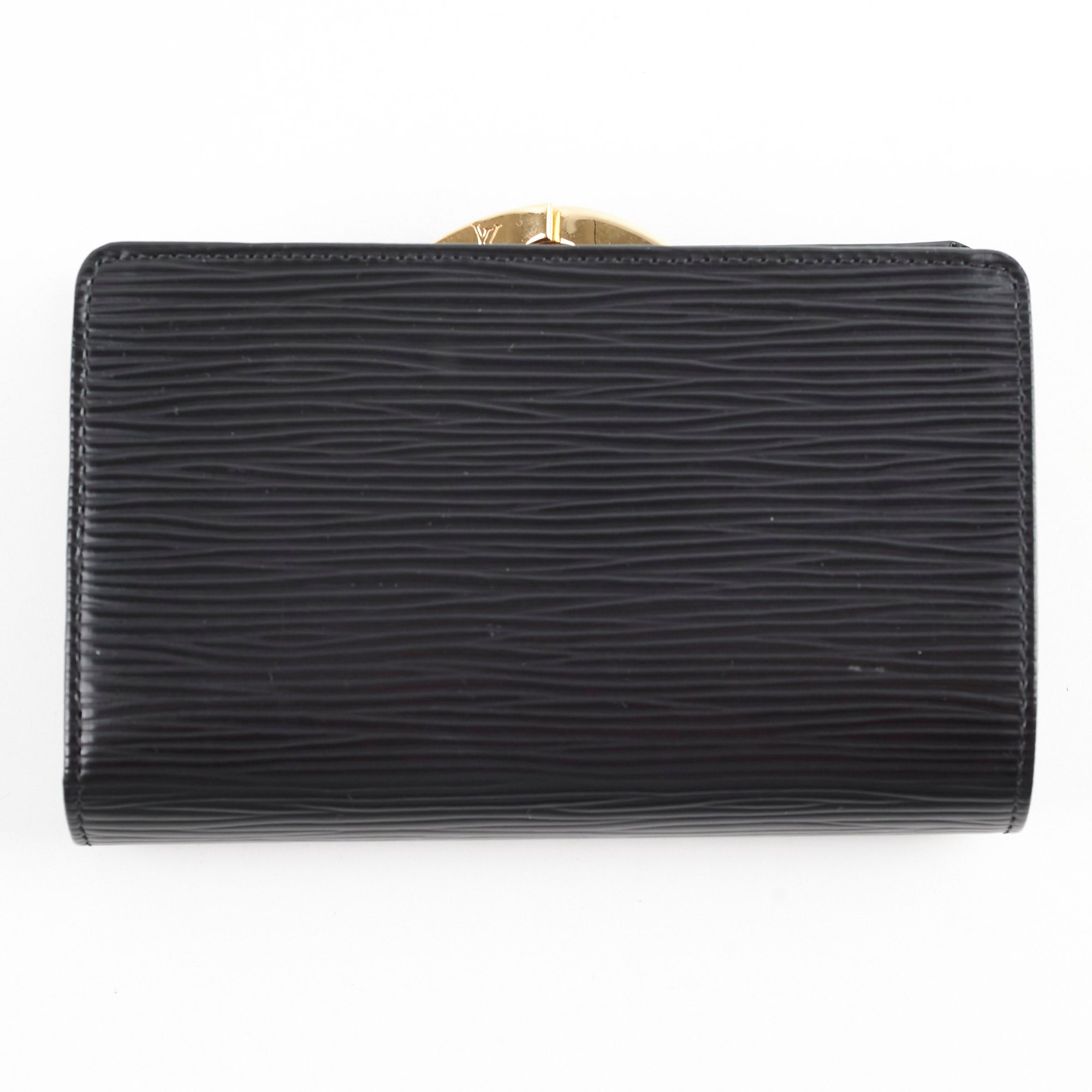 Louis Vuitton Epi French Purse Wallet Black