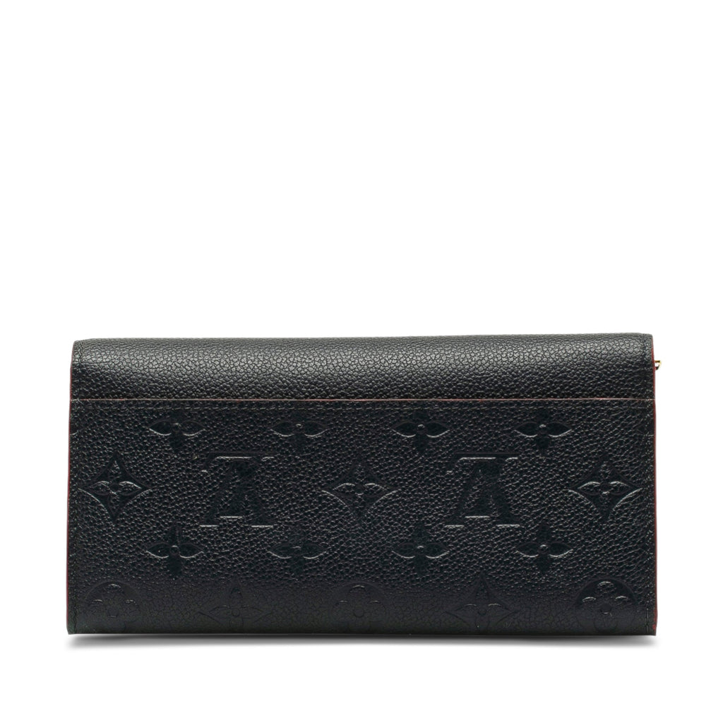 Blue Louis Vuitton Monogram Empreinte Portefeuille Sarah Wallet