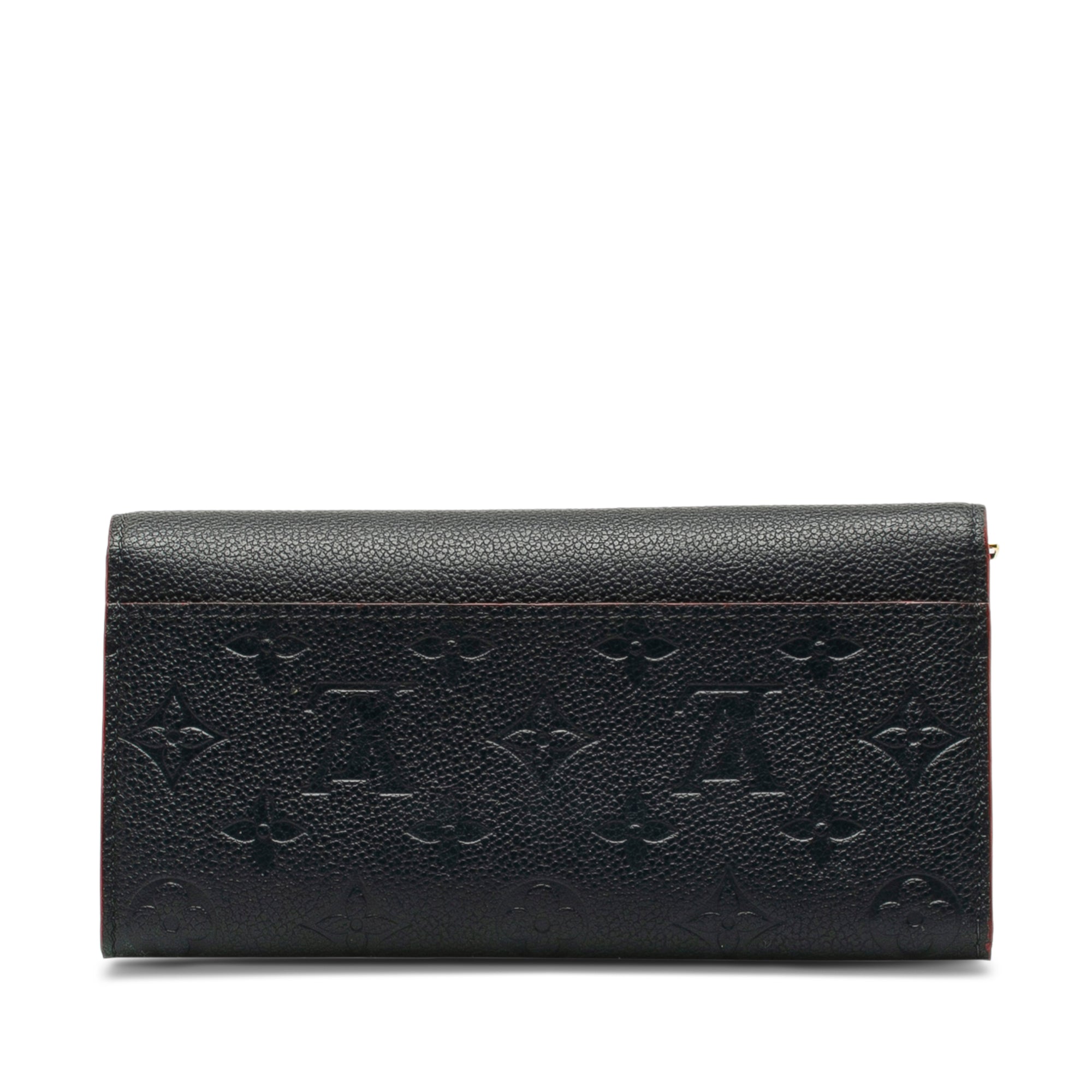 Blue Louis Vuitton Monogram Empreinte Portefeuille Sarah Wallet