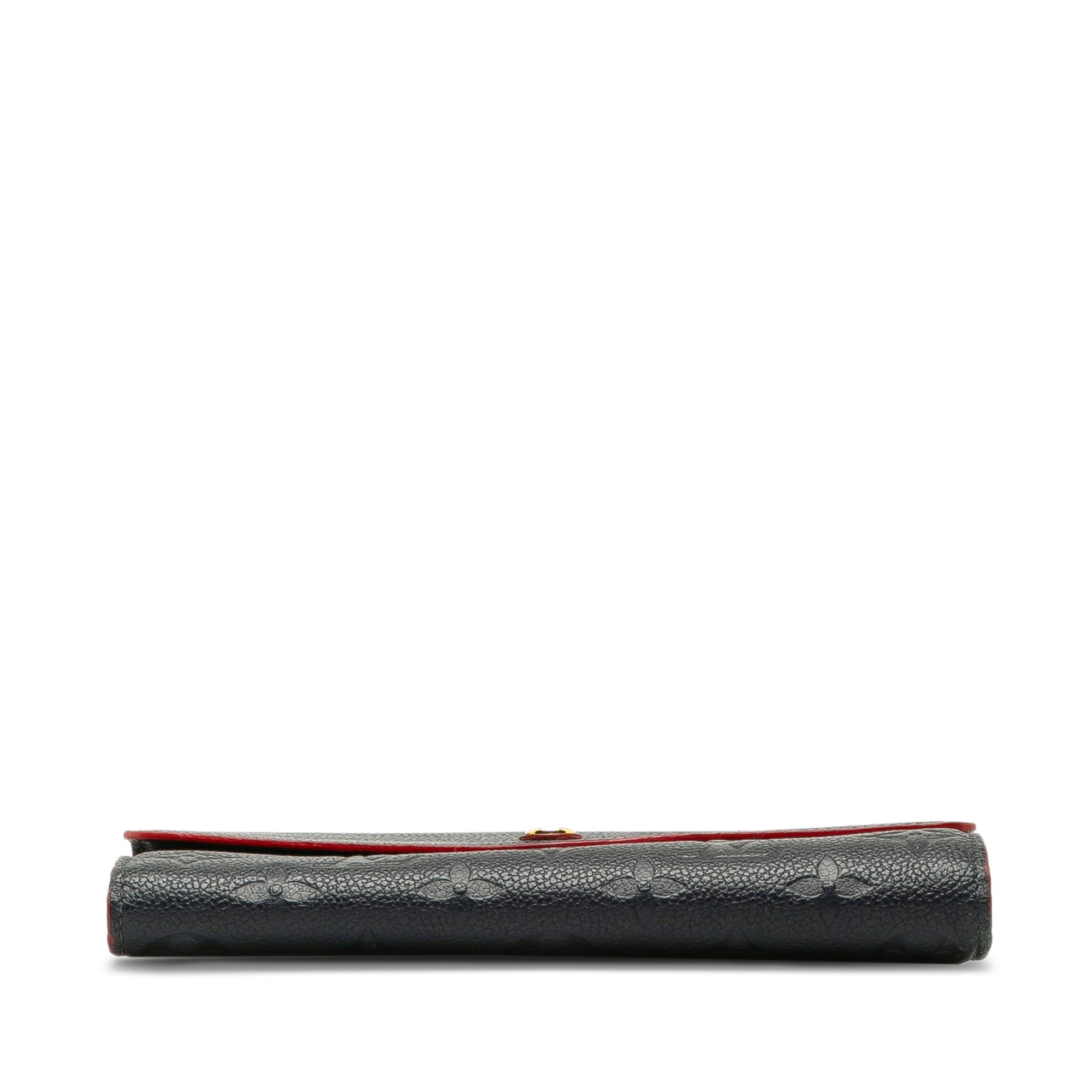 Blue Louis Vuitton Monogram Empreinte Portefeuille Sarah Wallet