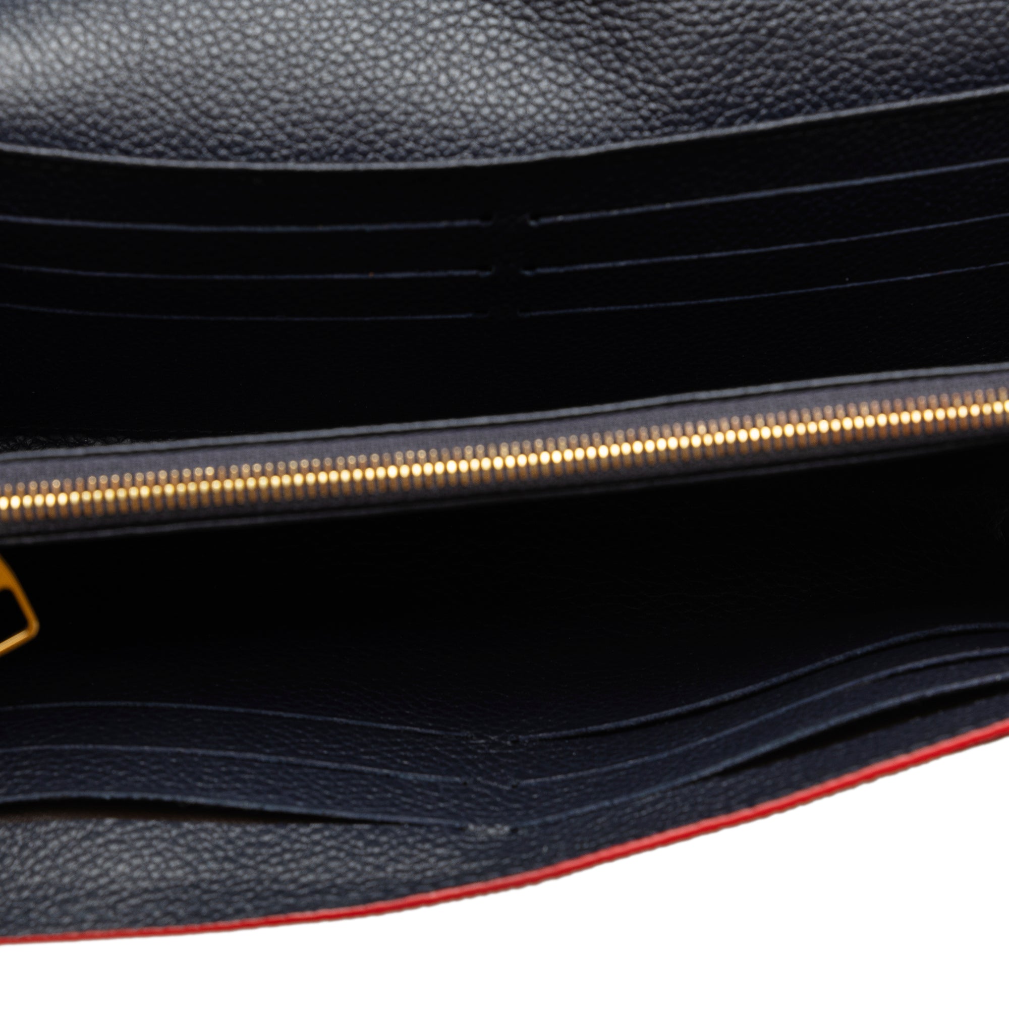 Blue Louis Vuitton Monogram Empreinte Portefeuille Sarah Wallet