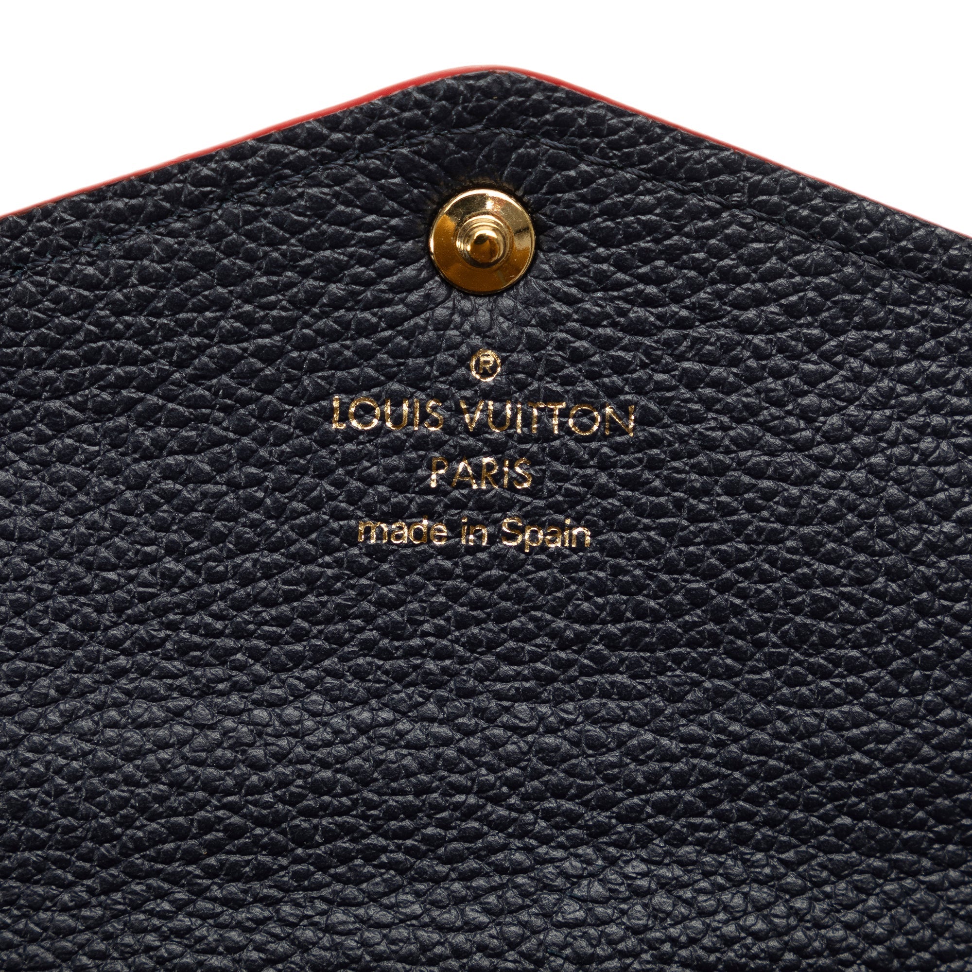 Blue Louis Vuitton Monogram Empreinte Portefeuille Sarah Wallet