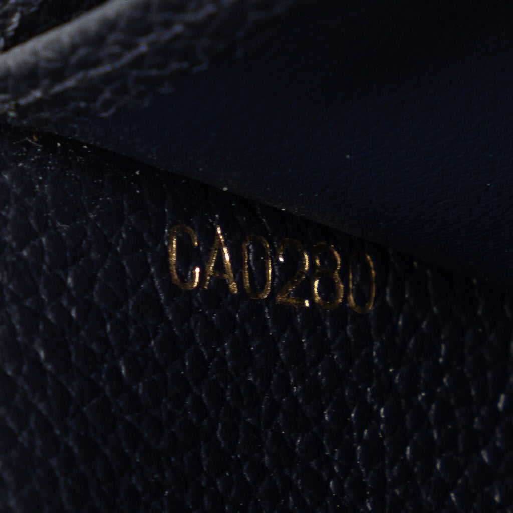 Blue Louis Vuitton Monogram Empreinte Portefeuille Sarah Wallet