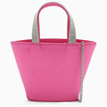 Amina Muaddi Rih Pink Satin Bucket Women