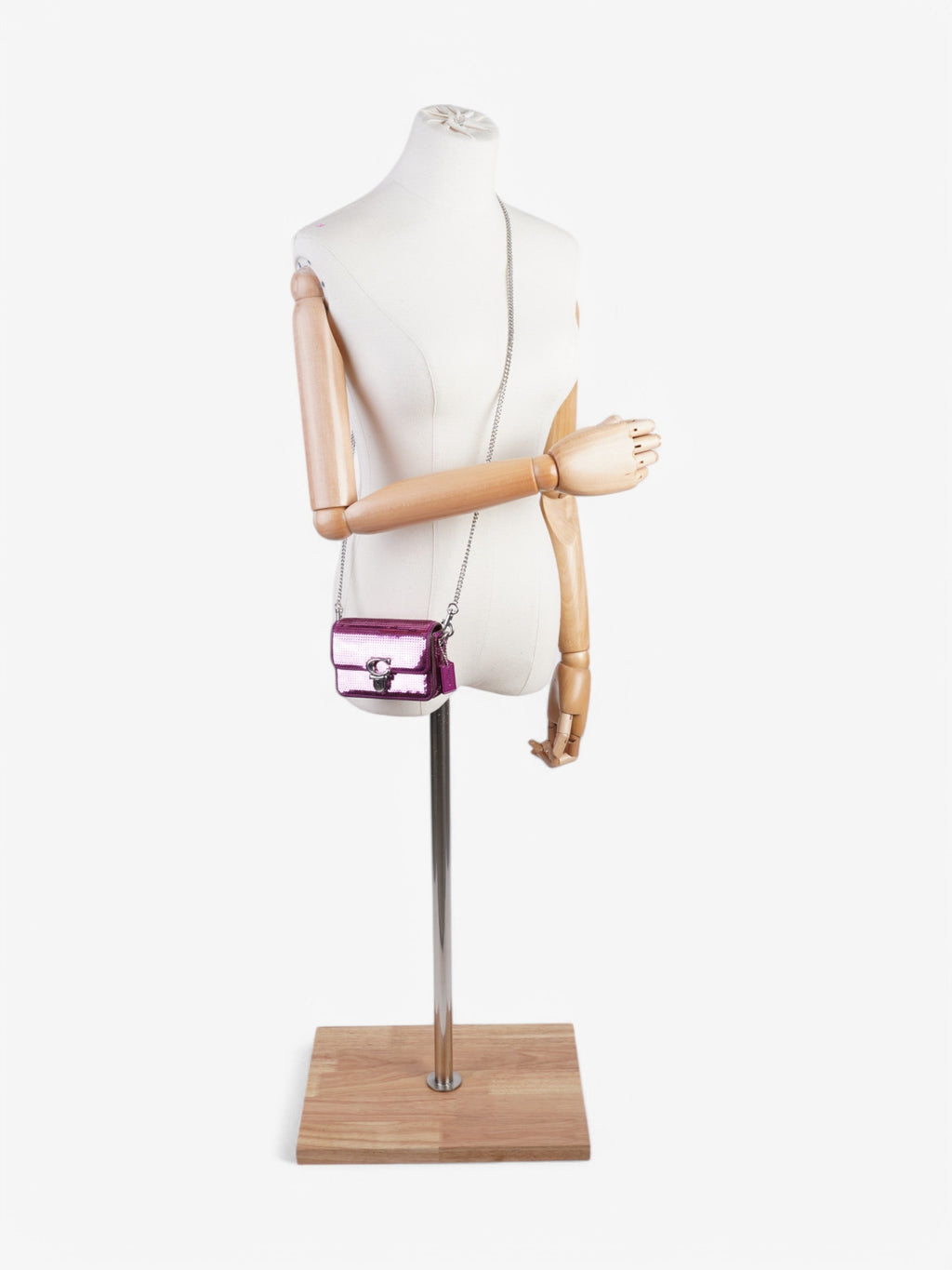 Coach Studio Baguette Purple Sequin 12