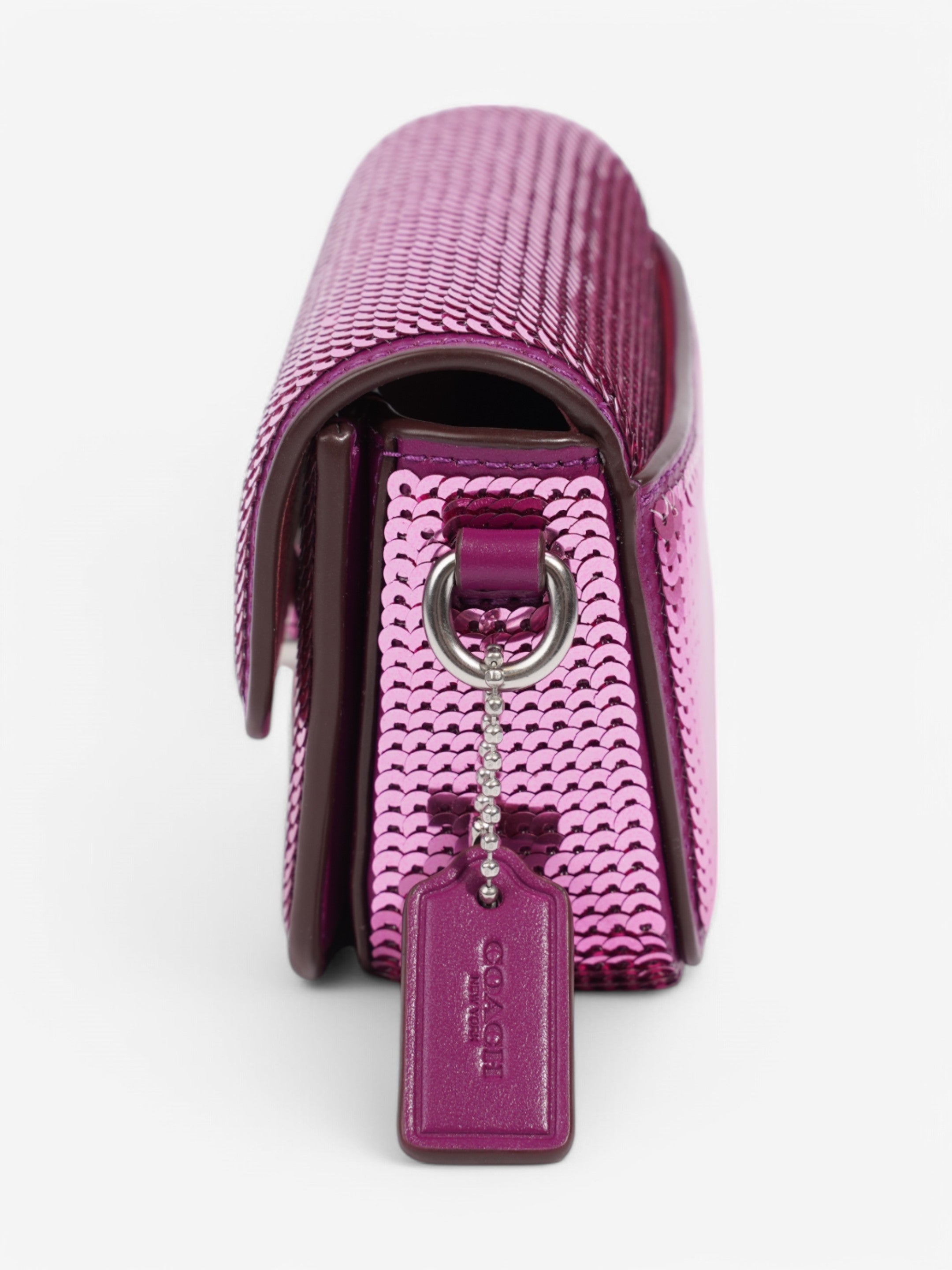 Coach Studio Baguette Purple Sequin 12