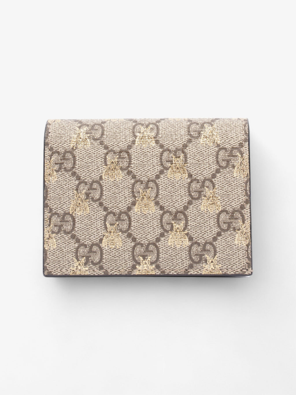 Gucci Card Case Wallet GG Supreme Bee Coated Canvas