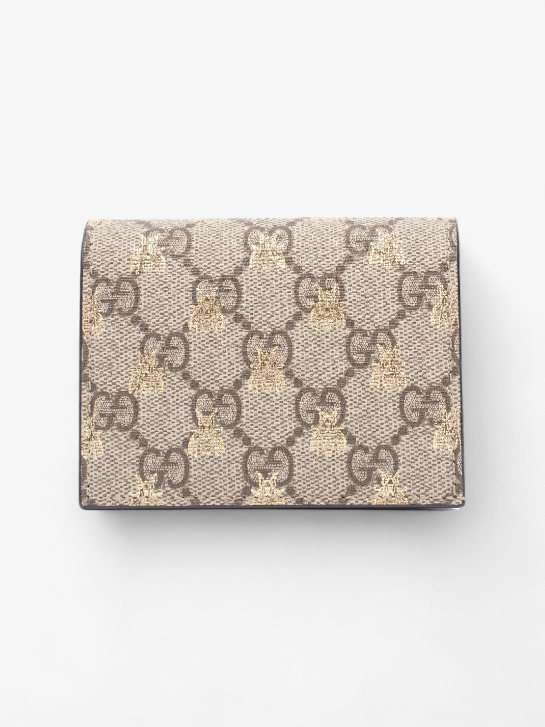 Gucci Card Case Wallet GG Supreme Bee Coated Canvas