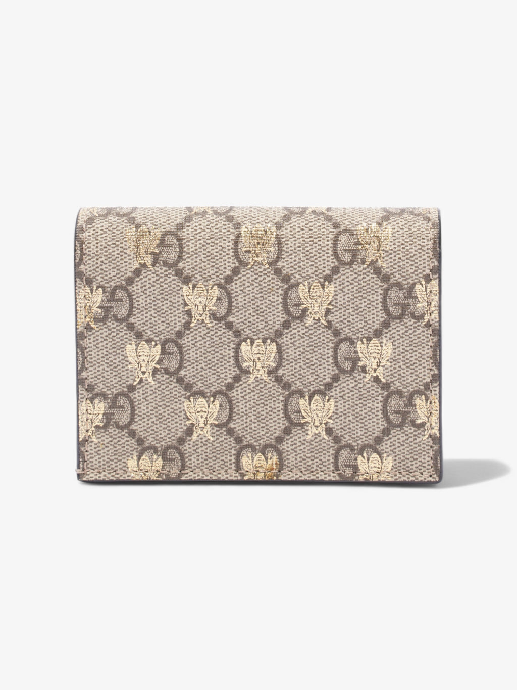 Gucci Card Case Wallet GG Supreme Bee Coated Canvas