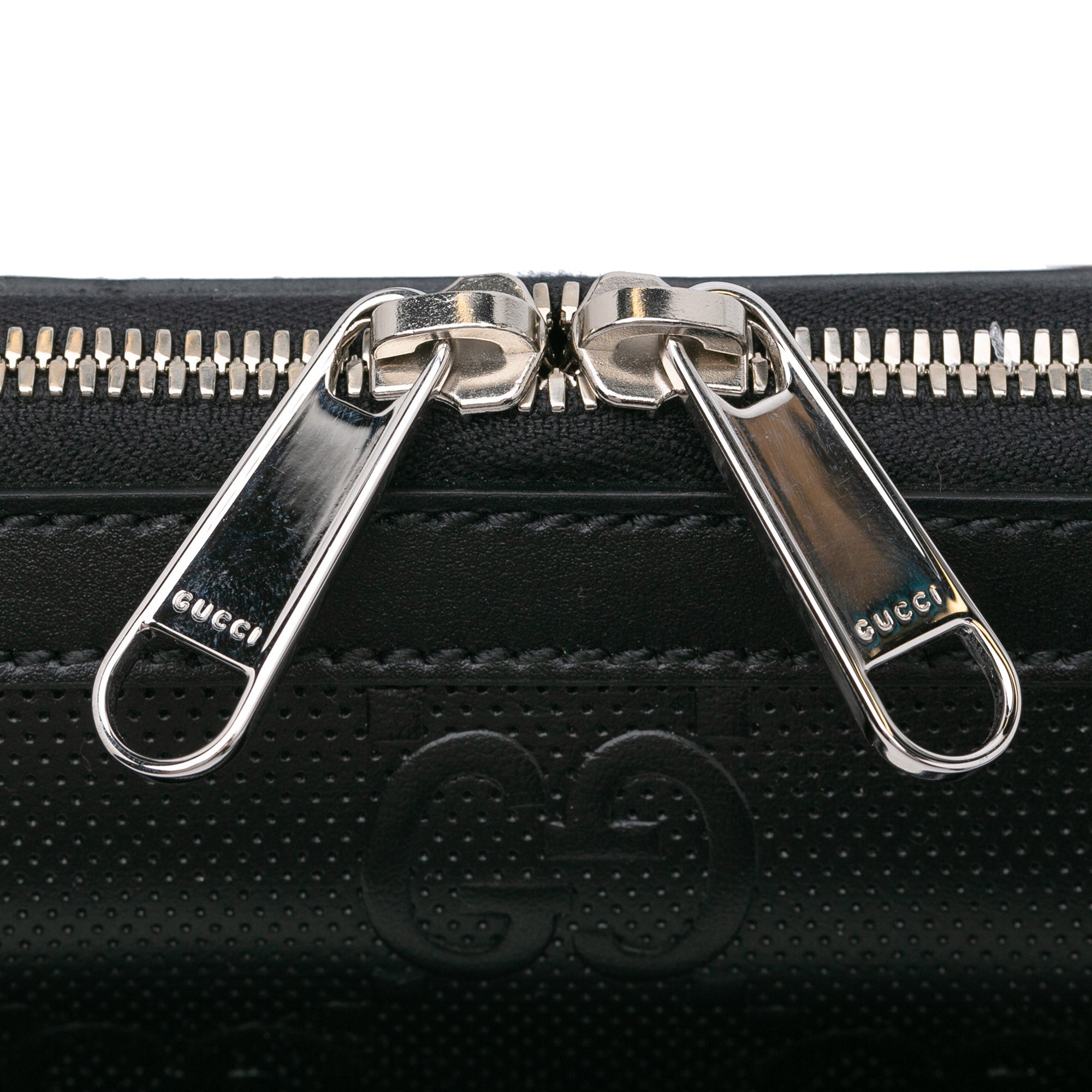 Gucci GG Crossbody Bag Black Embossed Leather