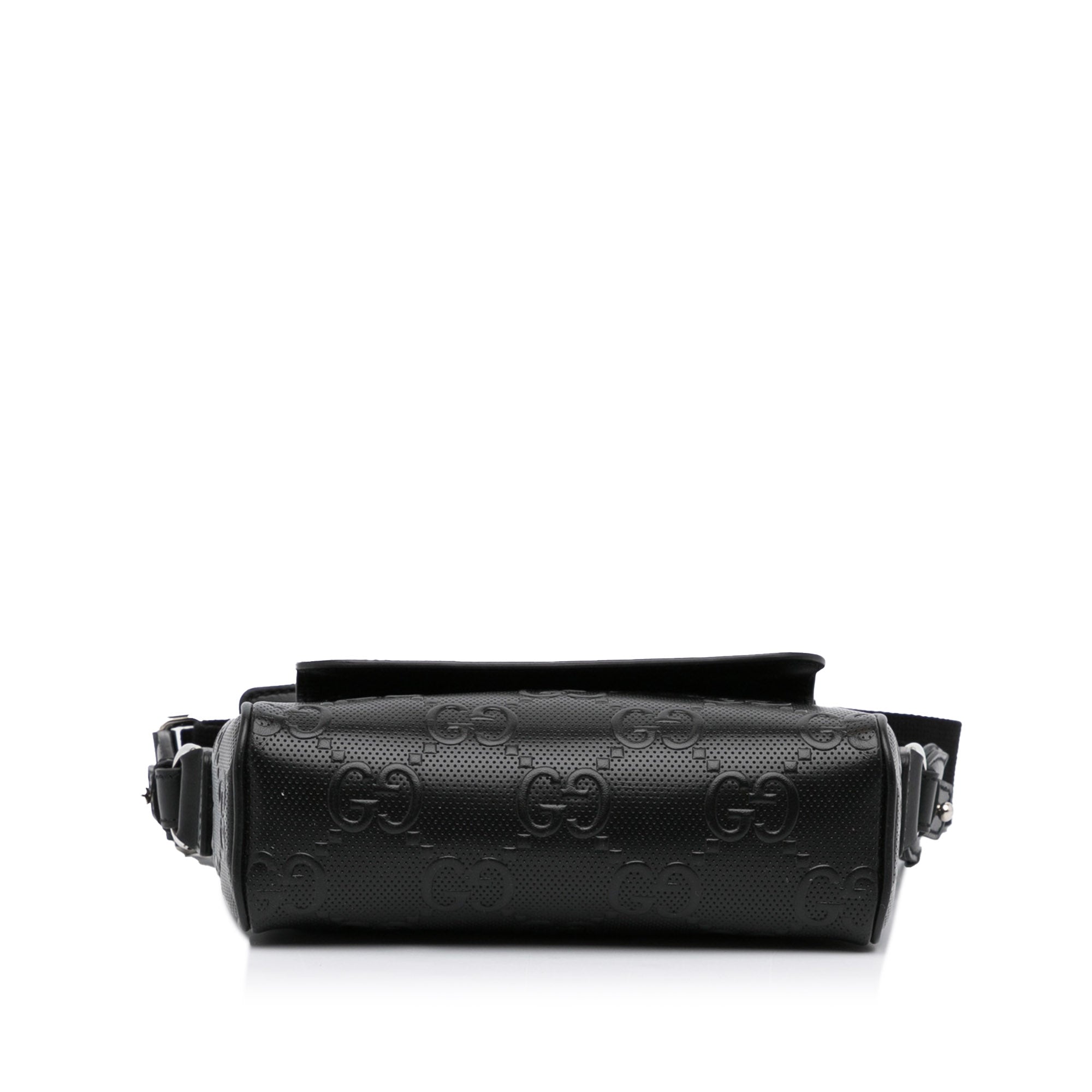 Gucci GG Crossbody Bag Black Embossed Leather