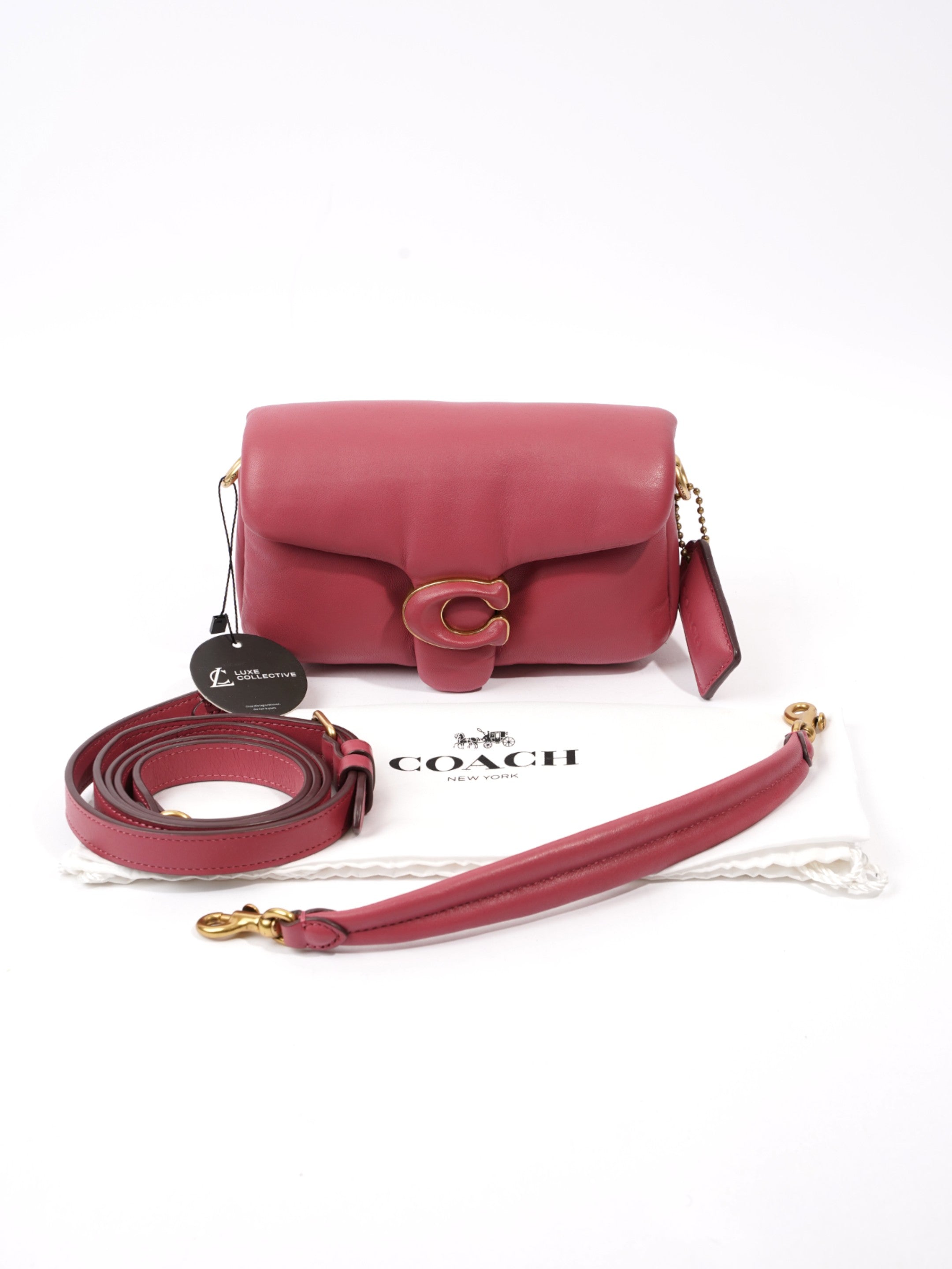 Coach Pillow Tabby 18 Rosa Nappa Leather