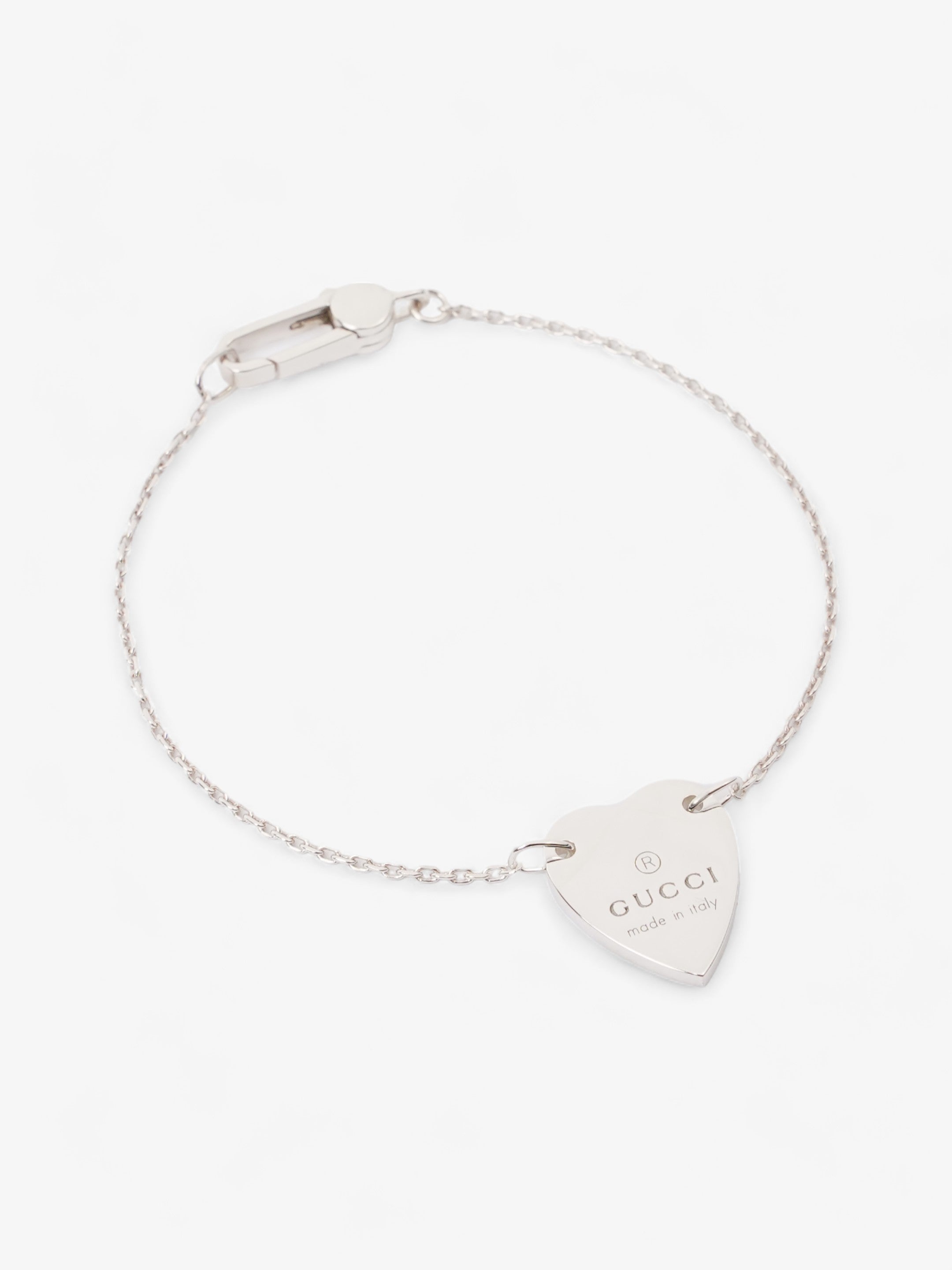 Gucci Heart Bracelet Silver Silver Sterling 17