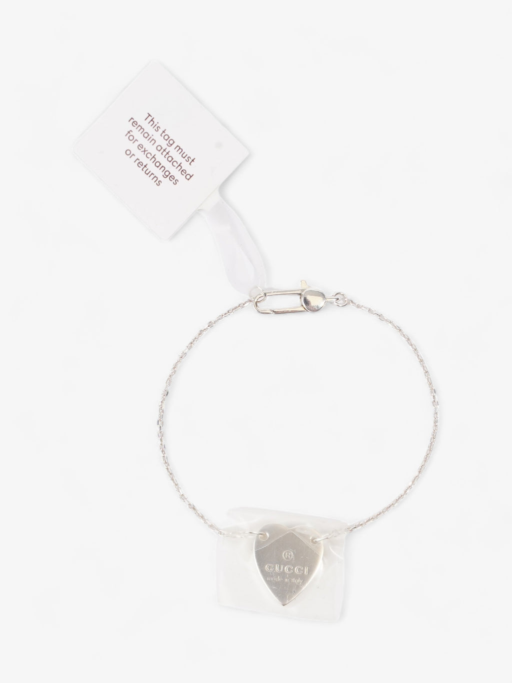 Gucci Heart Bracelet Silver Silver Sterling 17