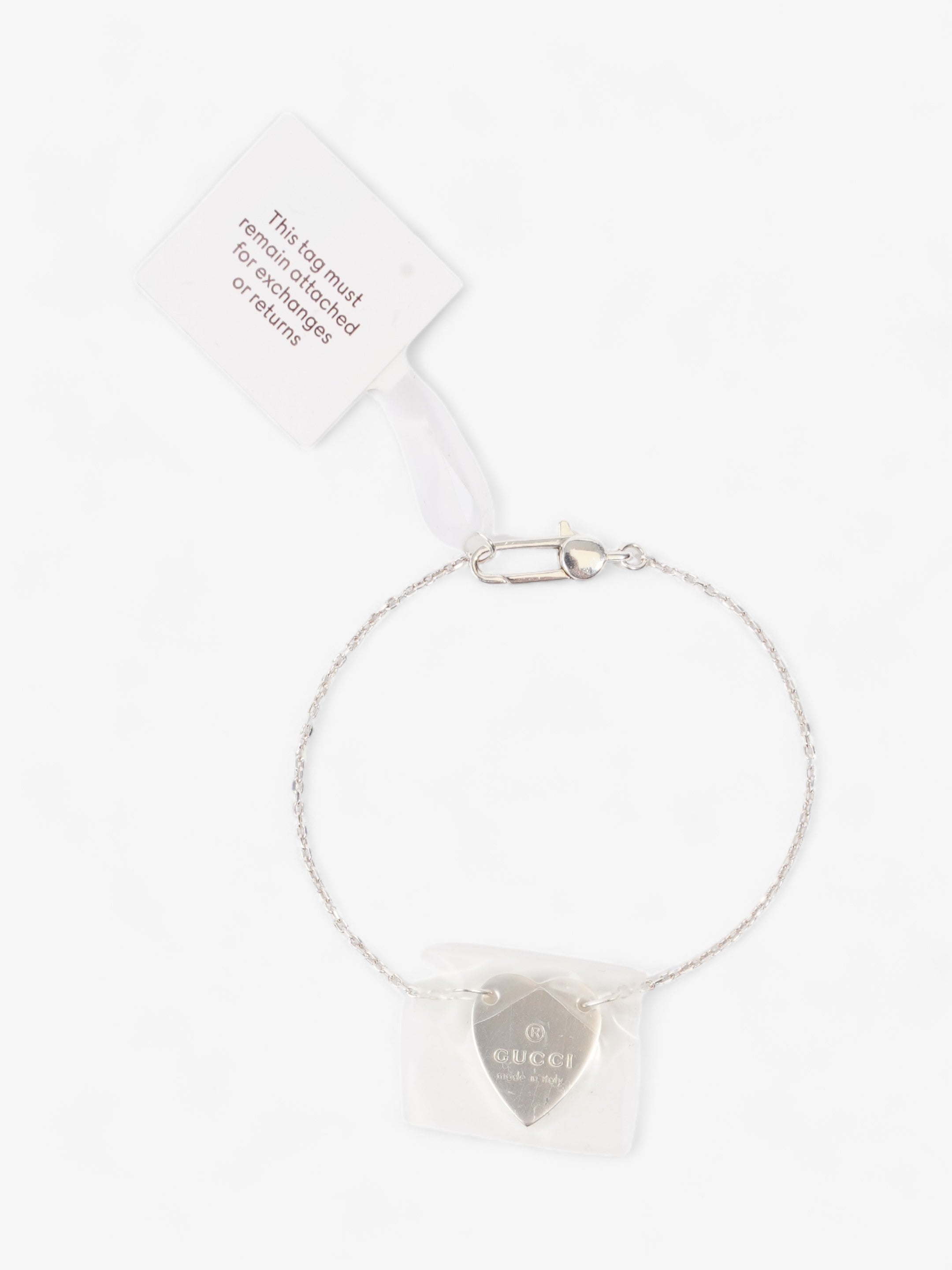 Gucci Heart Bracelet Silver Silver Sterling 17