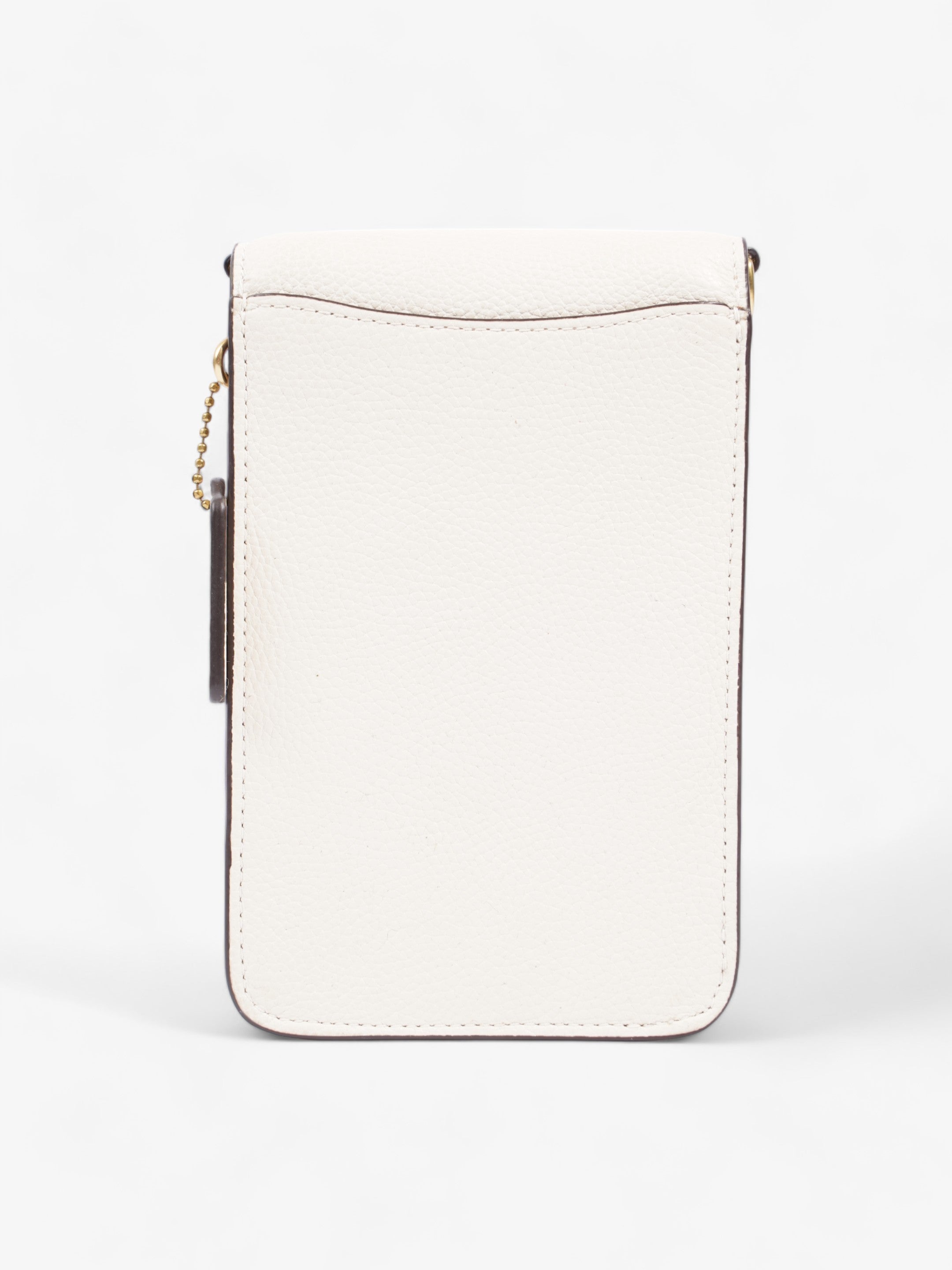 Coach Phone Crossbody Cream Leather