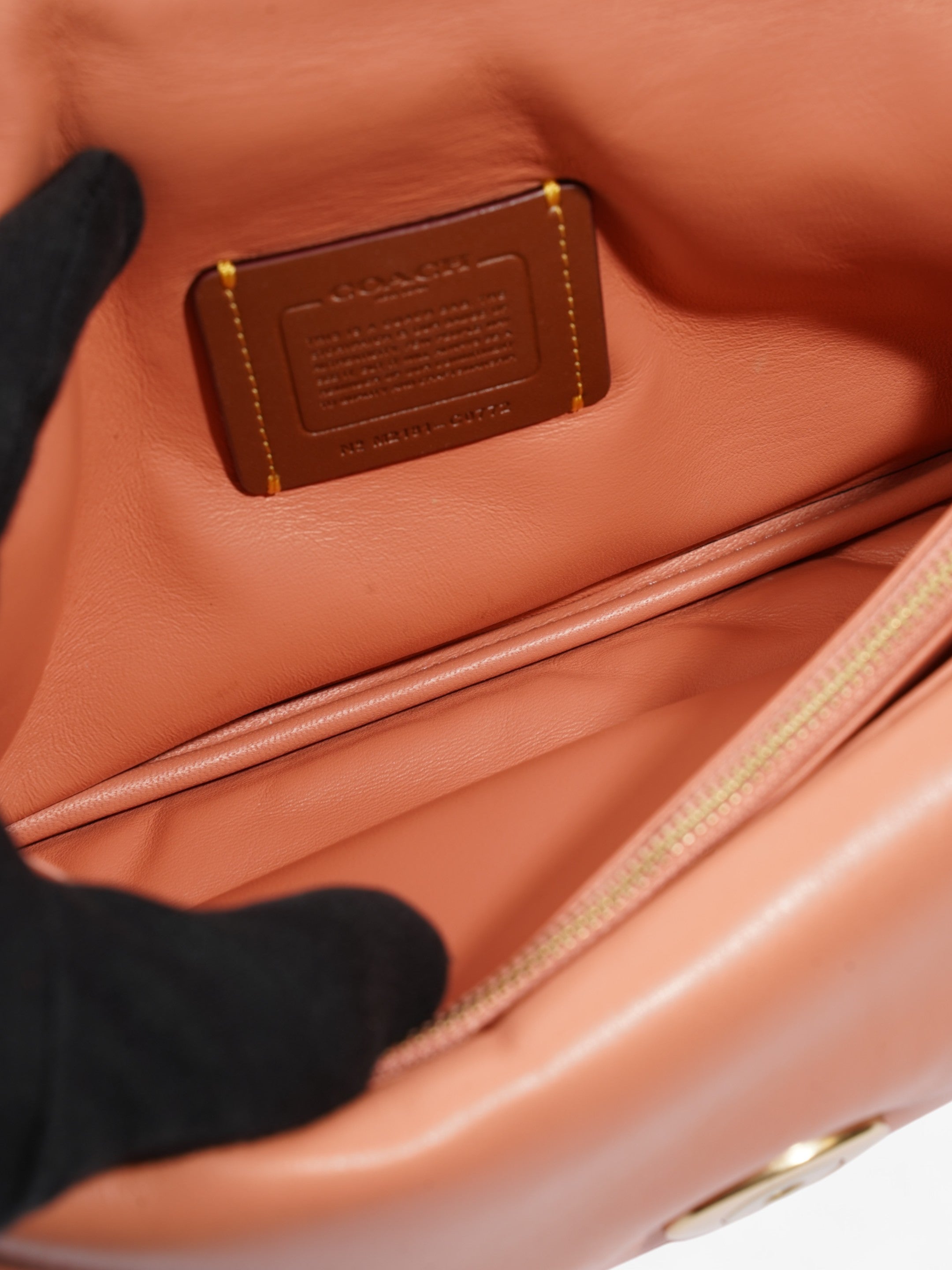 Coach Pillow Tabby Coral Lambskin Leather 26