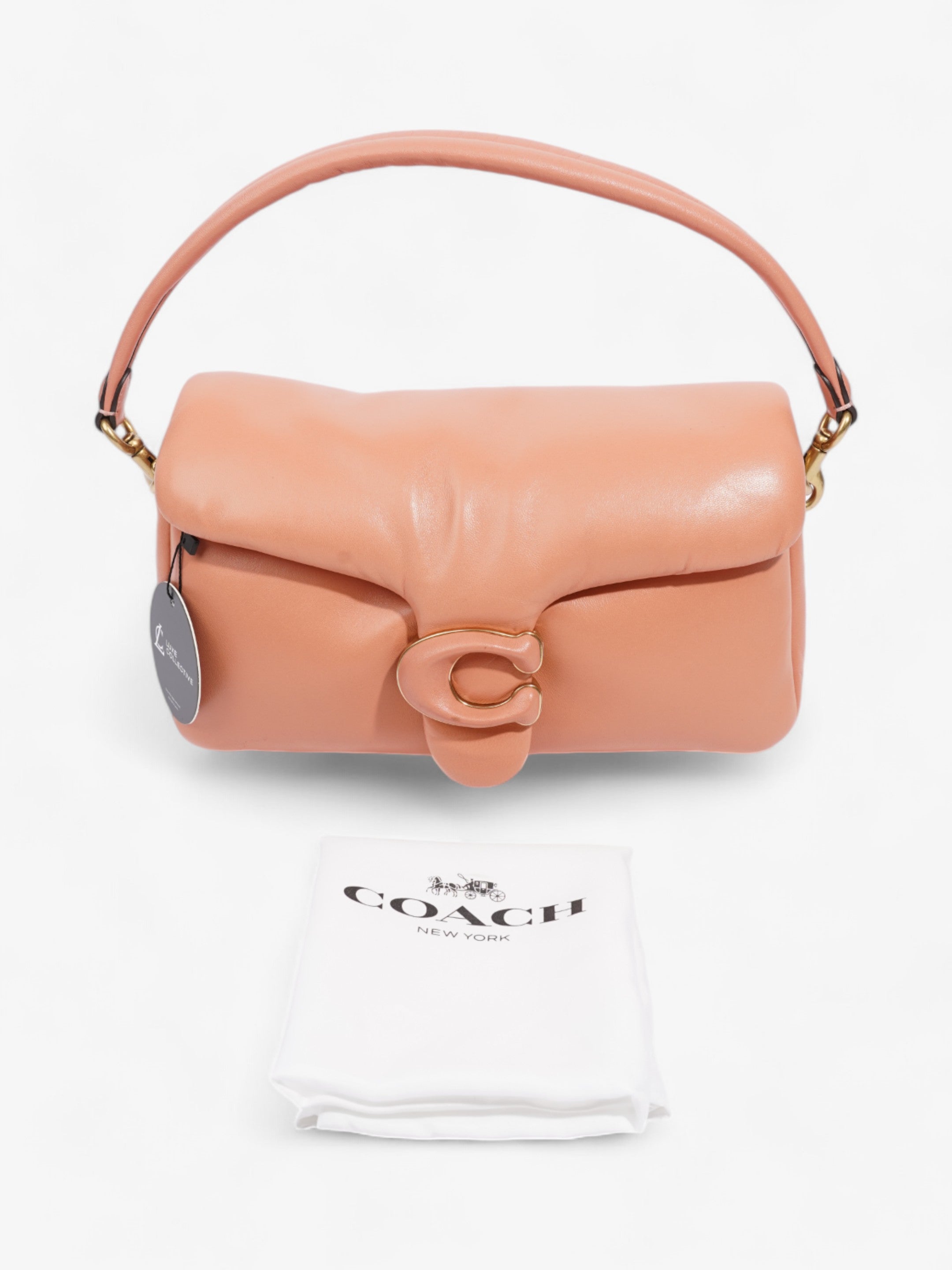 Coach Pillow Tabby Coral Lambskin Leather 26