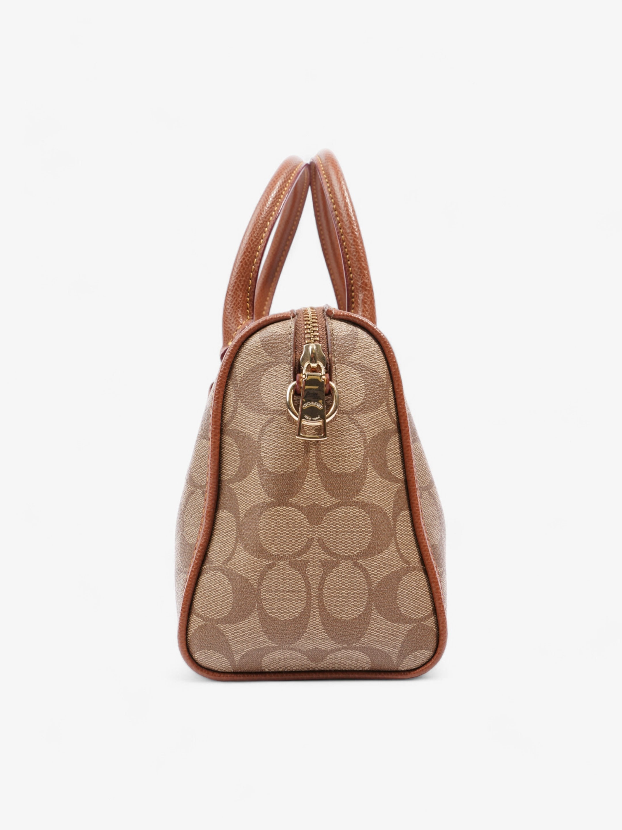 Coach Rowan Brown Signature Coated Canvas Mini