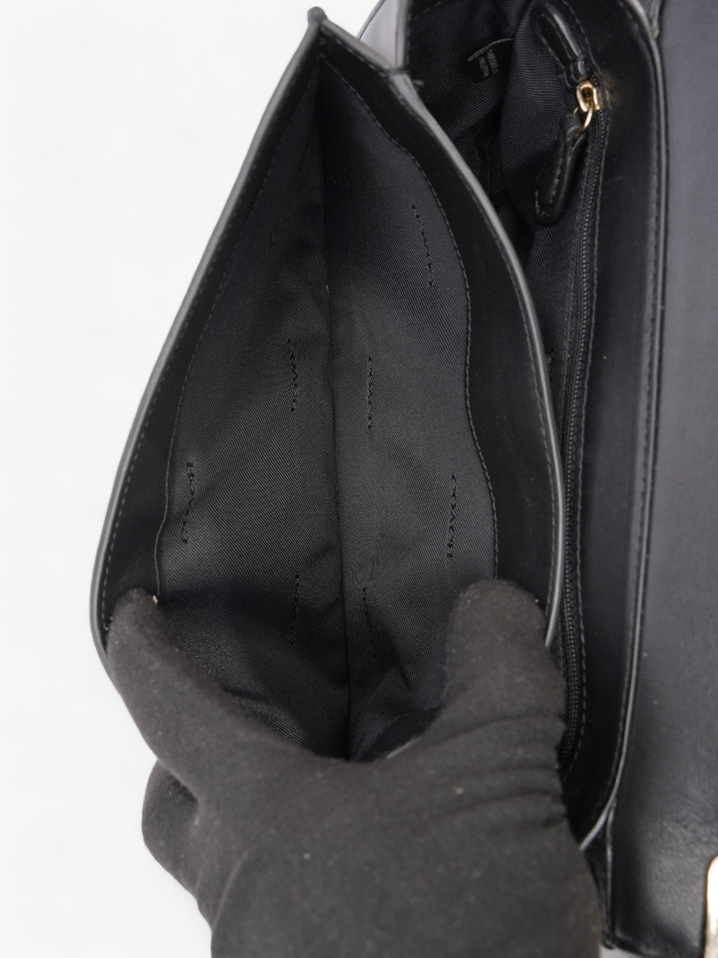 Coach Black & gold bag Black Leather