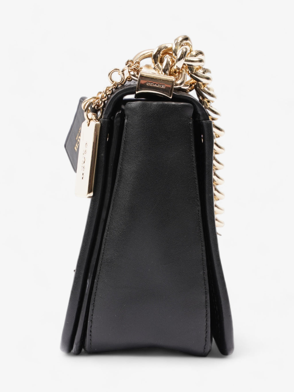 Coach Black & gold bag Black Leather