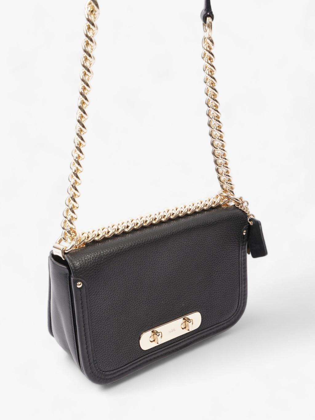 Coach Black & gold bag Black Leather
