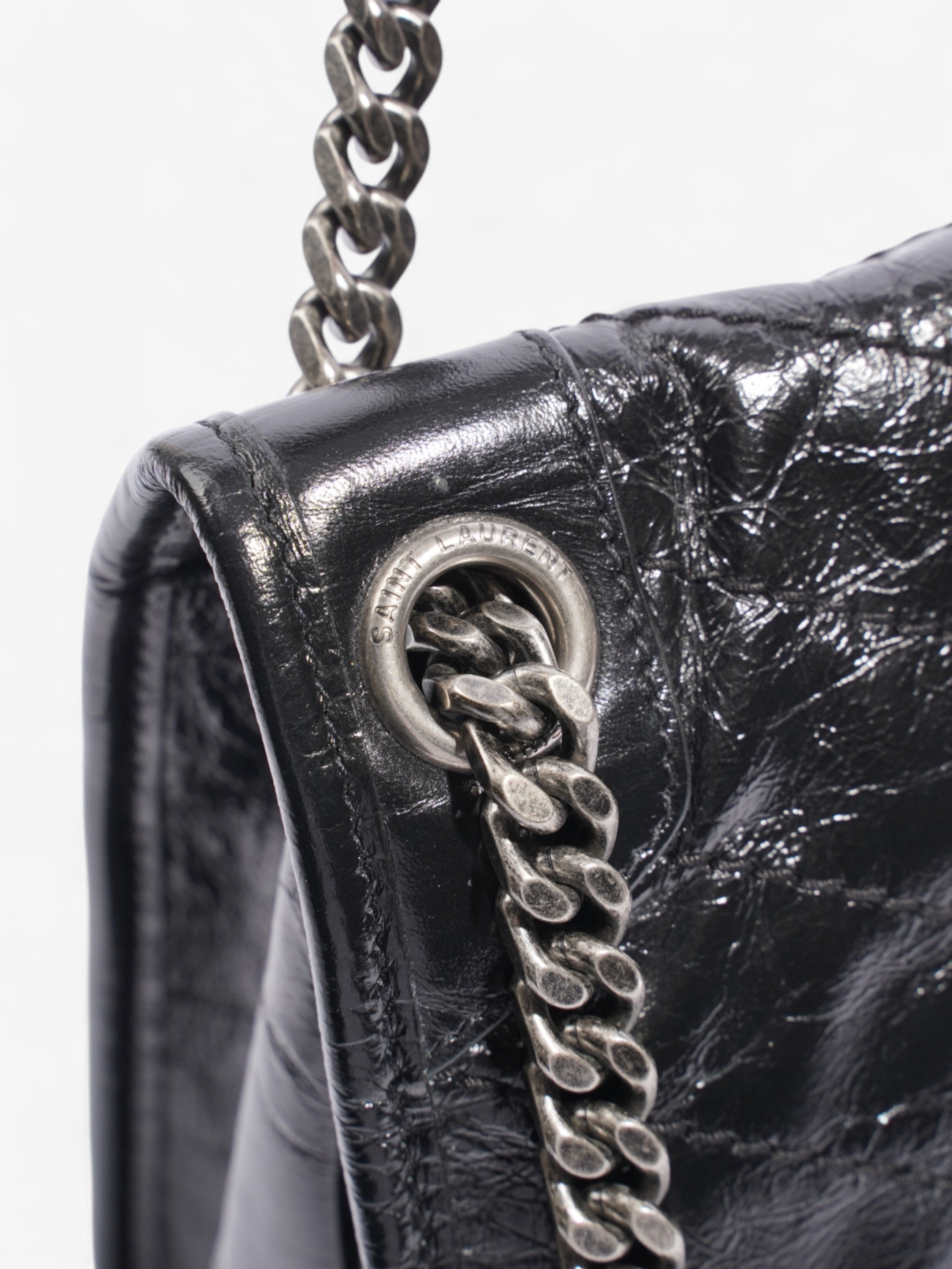 Saint Laurent Niki Black Leather Medium