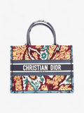 Christian Dior Book Tote Blue / Paisley Multicolour Canvas Medium