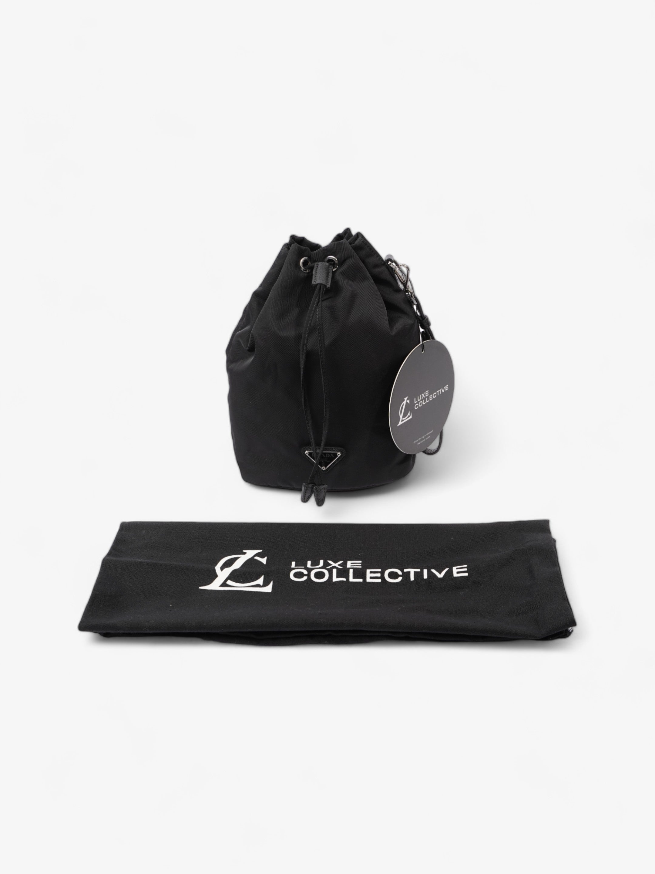 Prada Drawstring Pouch Black Re Nylon