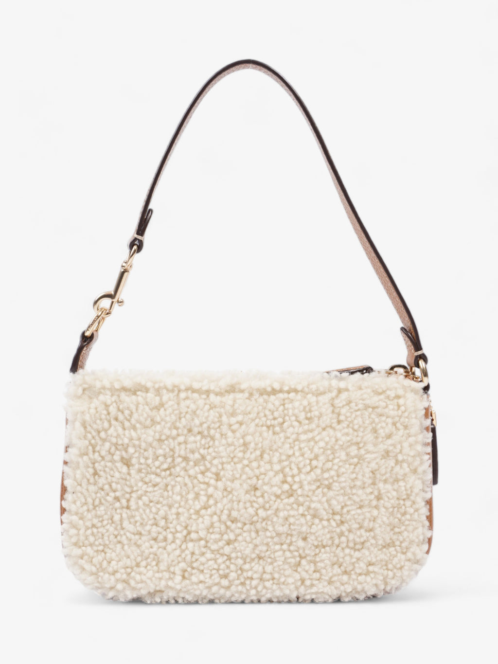 Coach Nolita 19 Tan / Cream Shearling