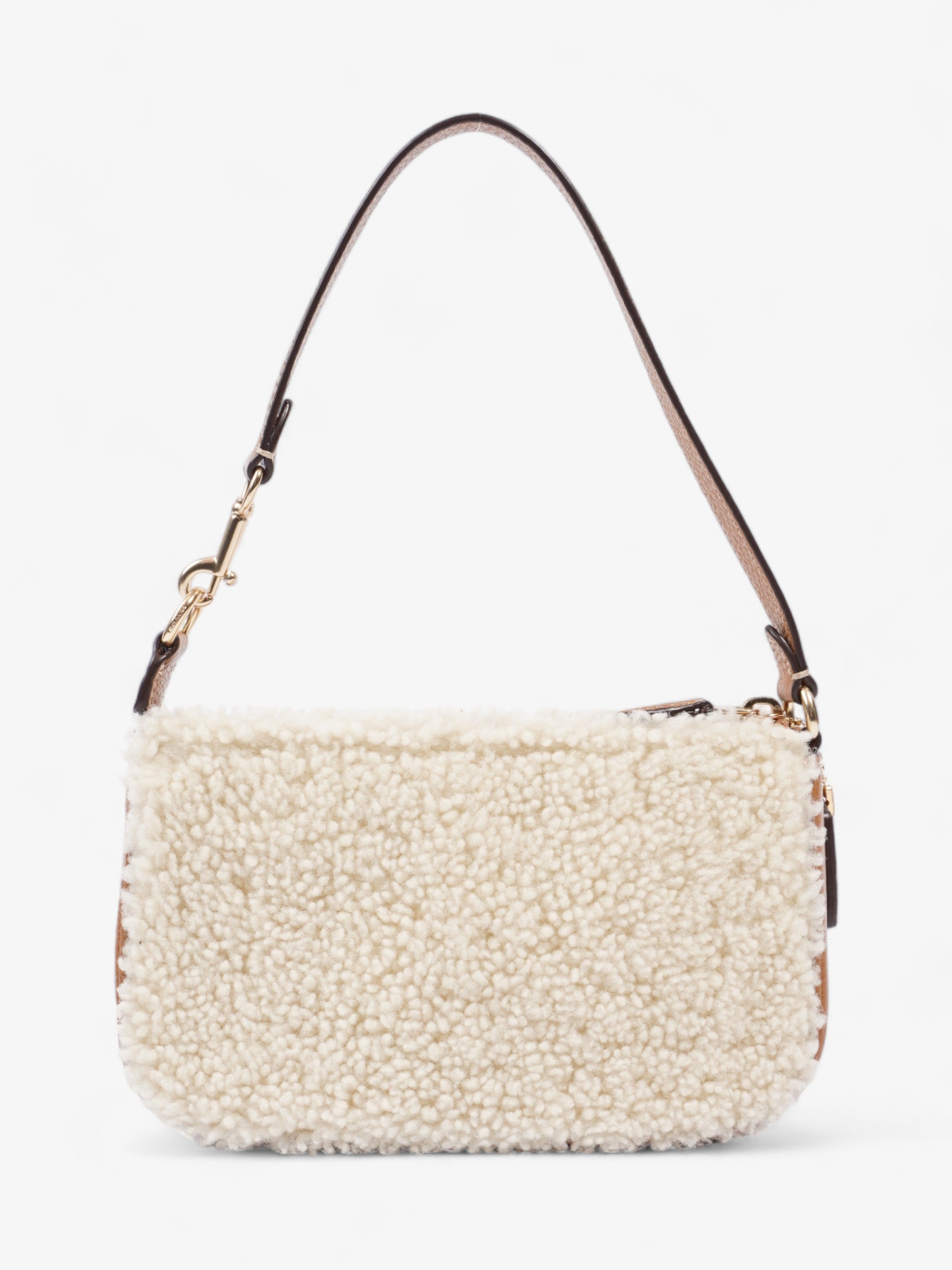 Coach Nolita 19 Tan / Cream Shearling