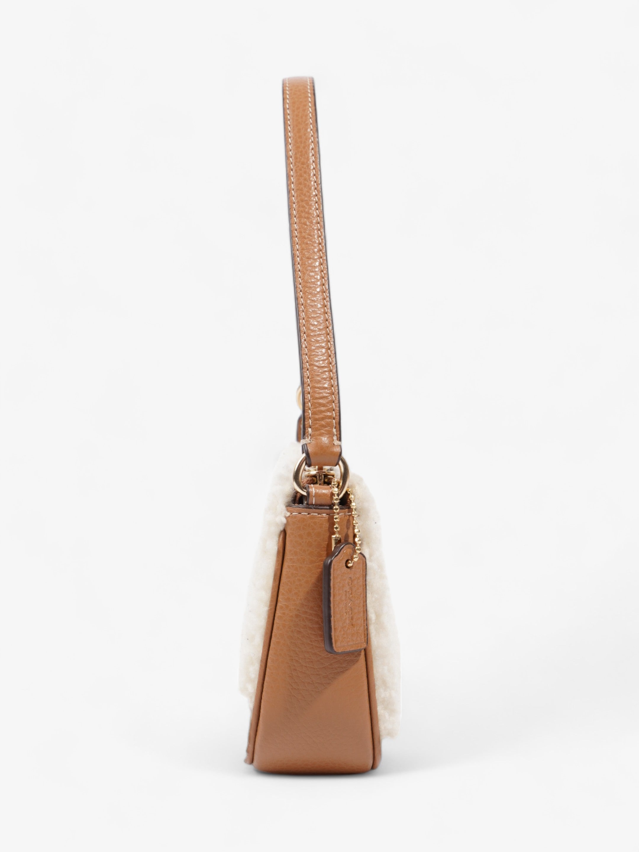 Coach Nolita 19 Tan / Cream Shearling