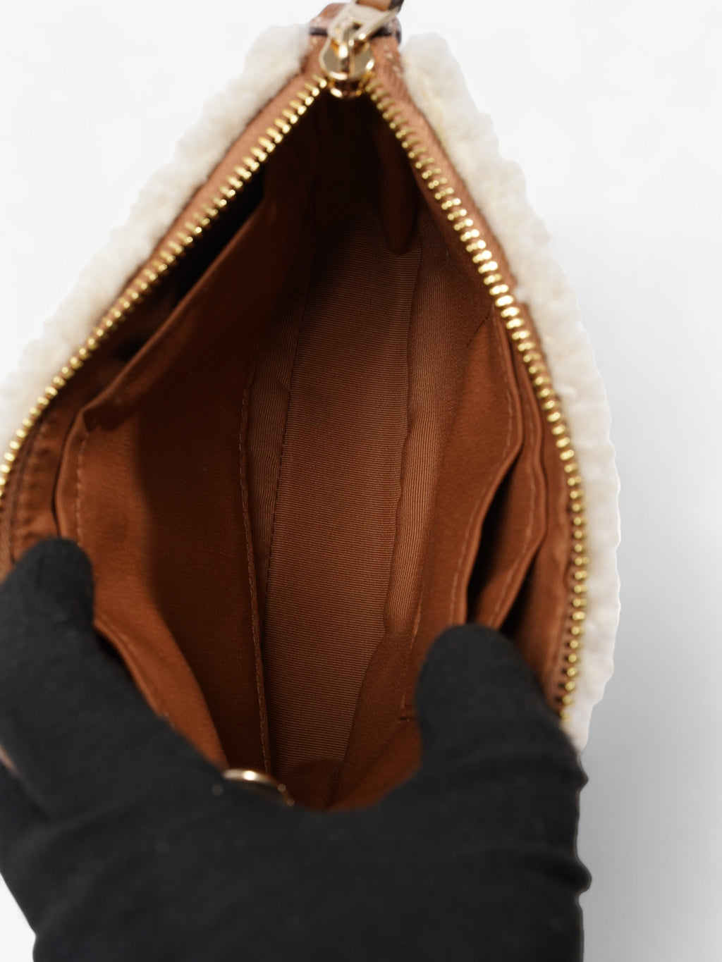 Coach Nolita 19 Tan / Cream Shearling