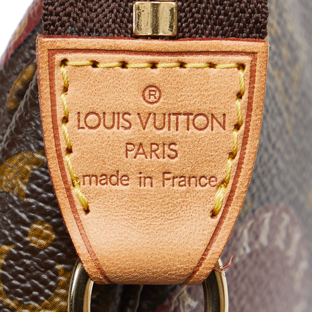 Brown Louis Vuitton Monogram Patch Mini Pochette Accessoires Baguette