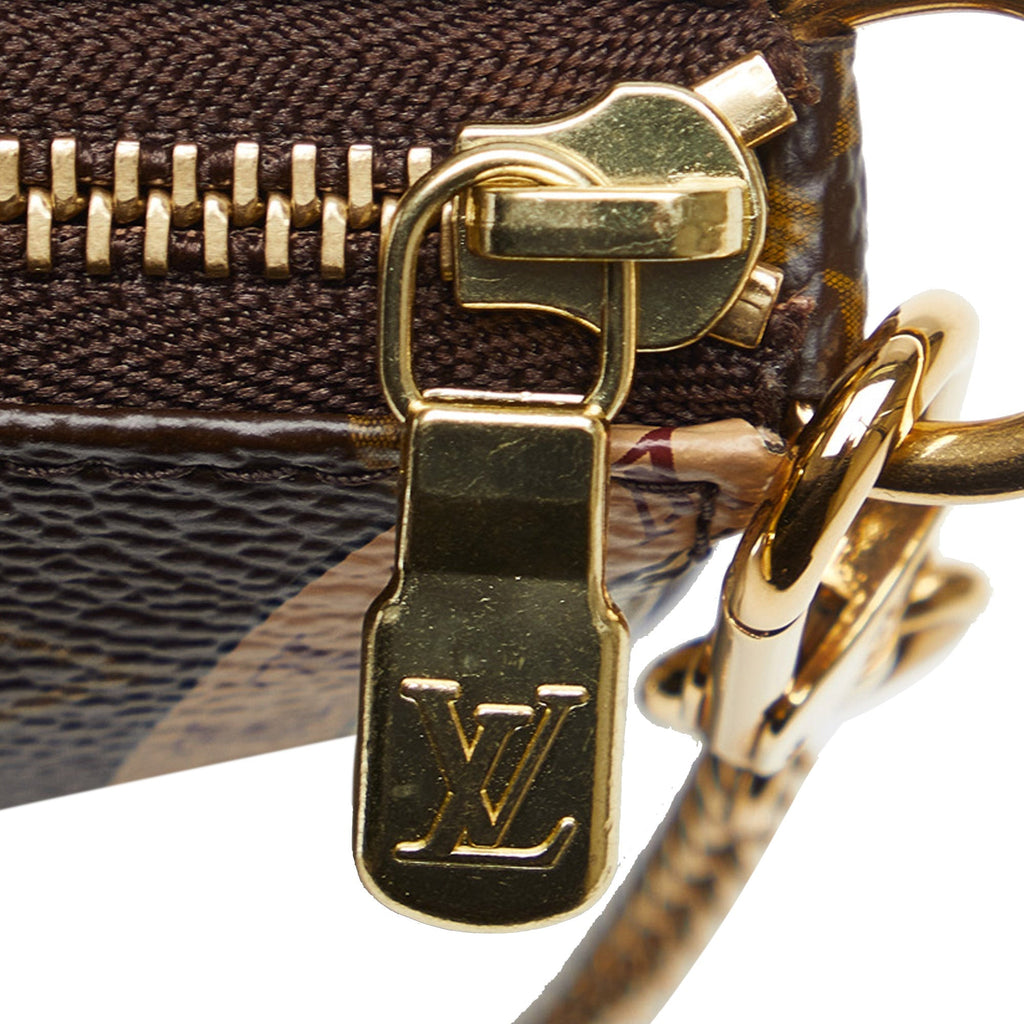 Brown Louis Vuitton Monogram Patch Mini Pochette Accessoires Baguette