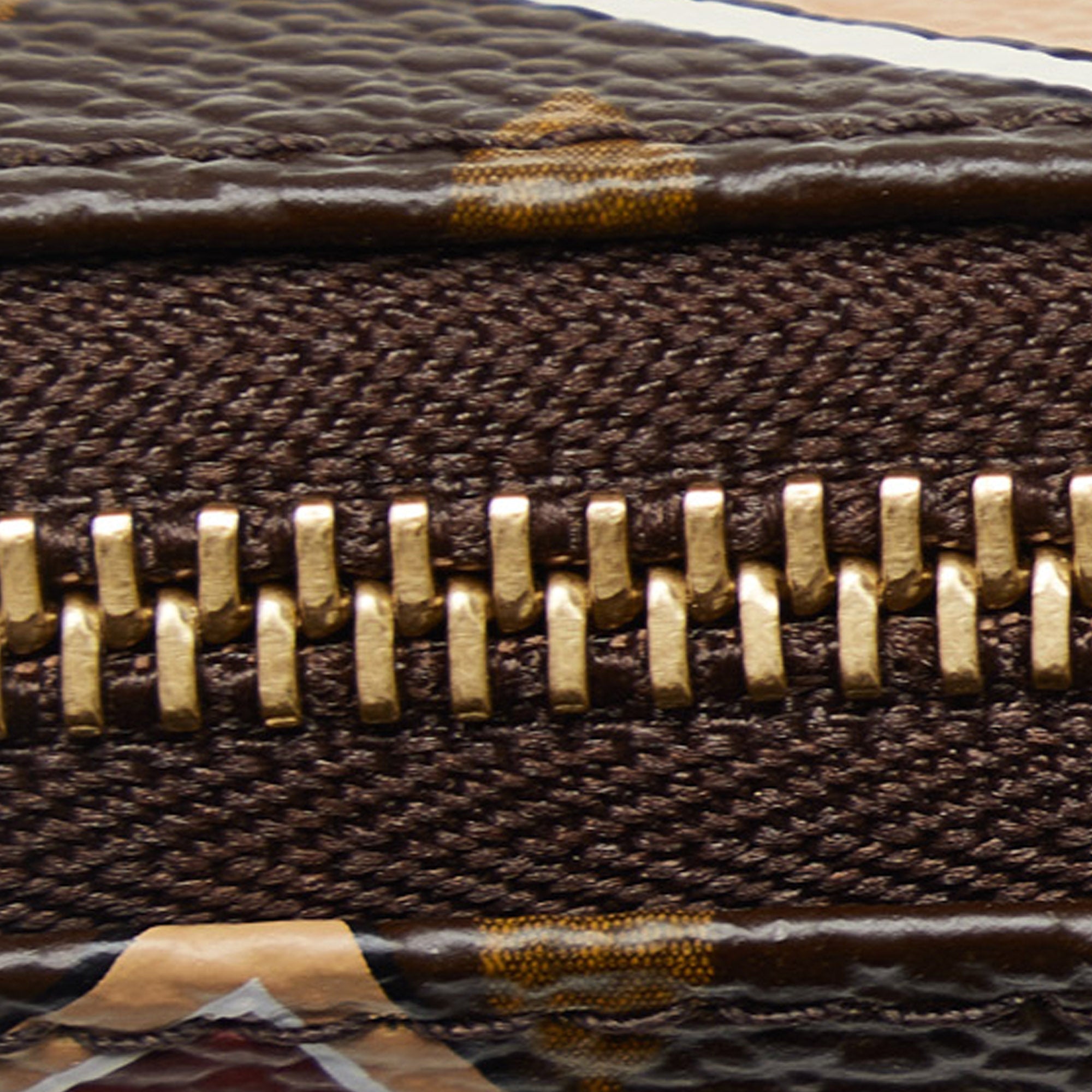Brown Louis Vuitton Monogram Patch Mini Pochette Accessoires Baguette