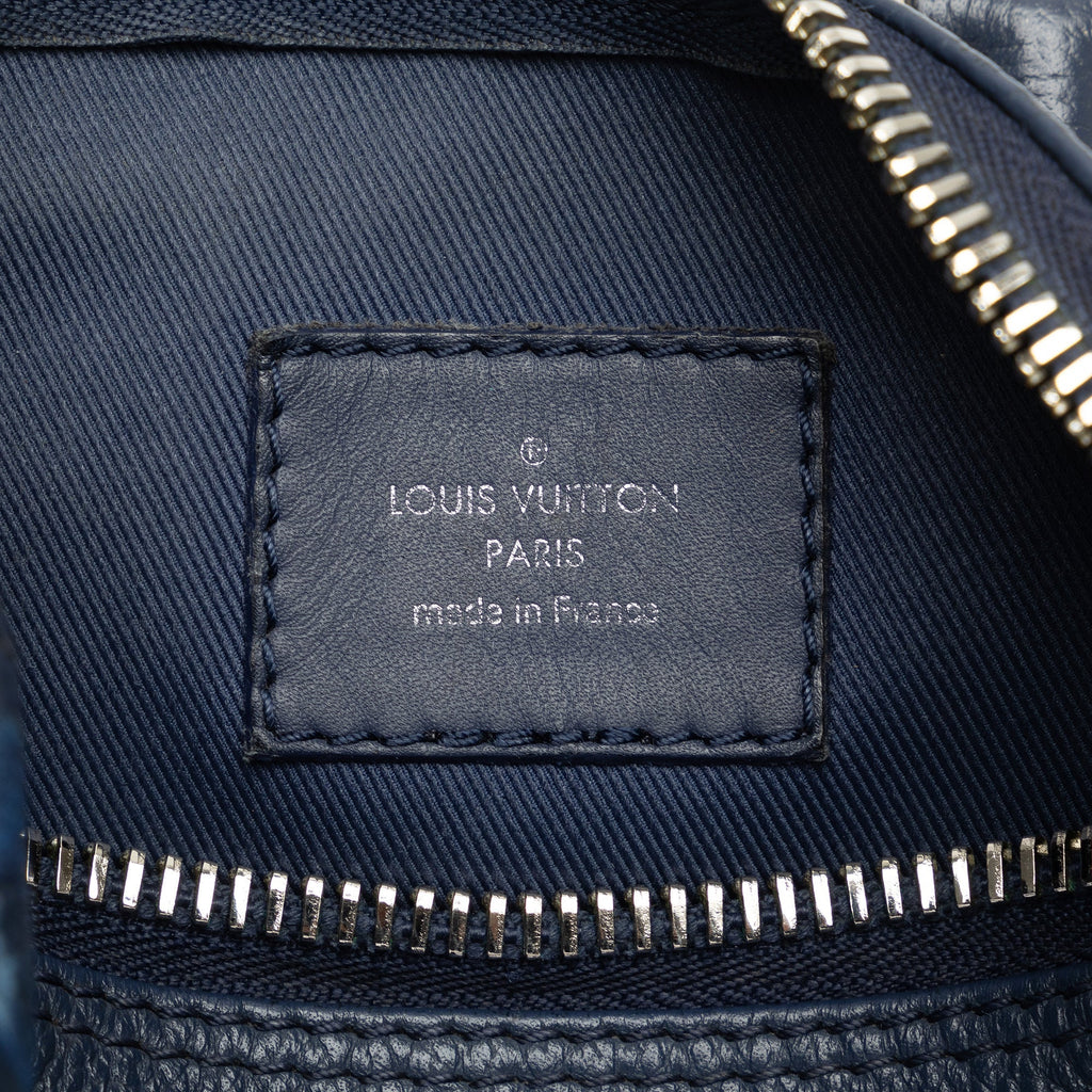 Blue Louis Vuitton Taurillon Ink Watercolor Keepall Bandouliere XS Satchel