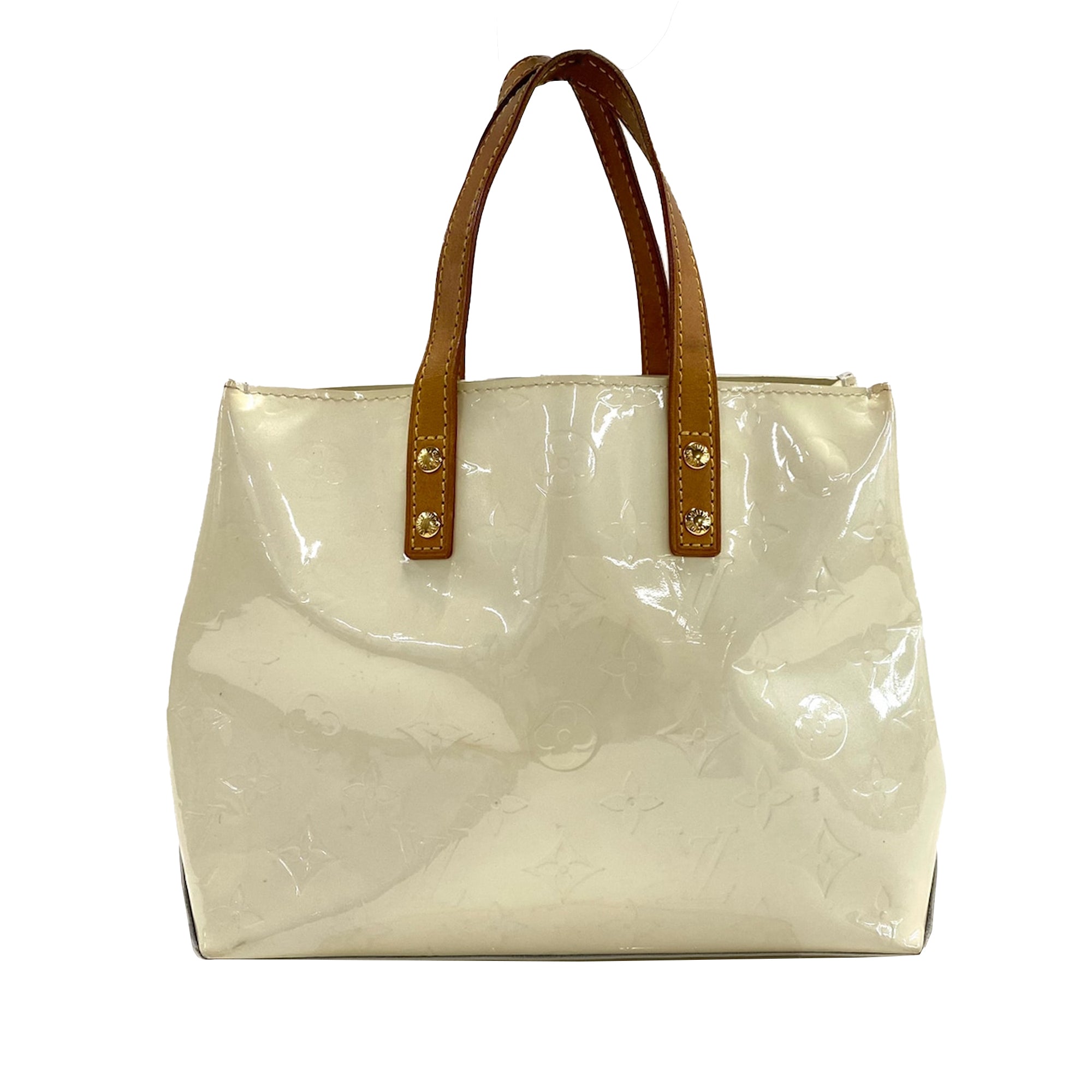 White Louis Vuitton Monogram Vernis Reade PM Handbag