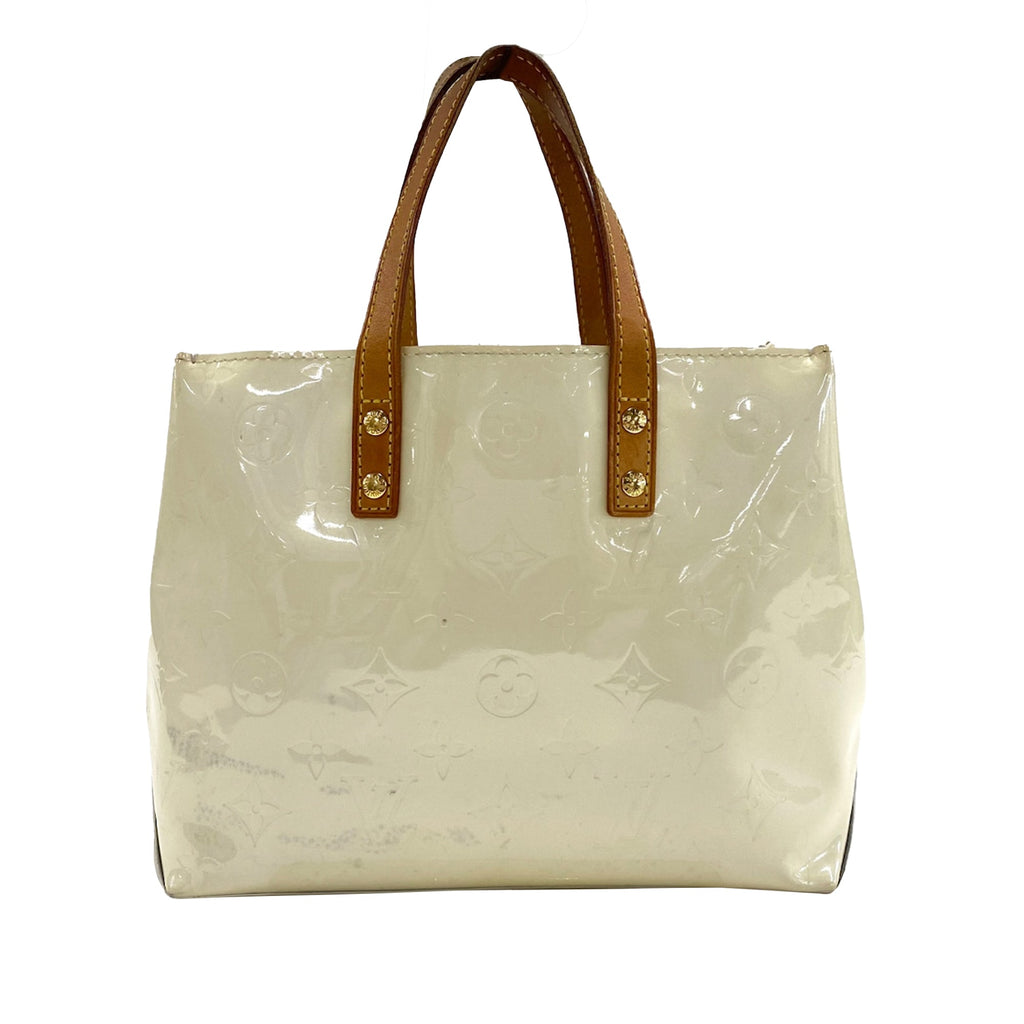 White Louis Vuitton Monogram Vernis Reade PM Handbag