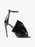 Saint Laurent Freja Bow Heels 110 Black Patent Leather EU 38 UK 5