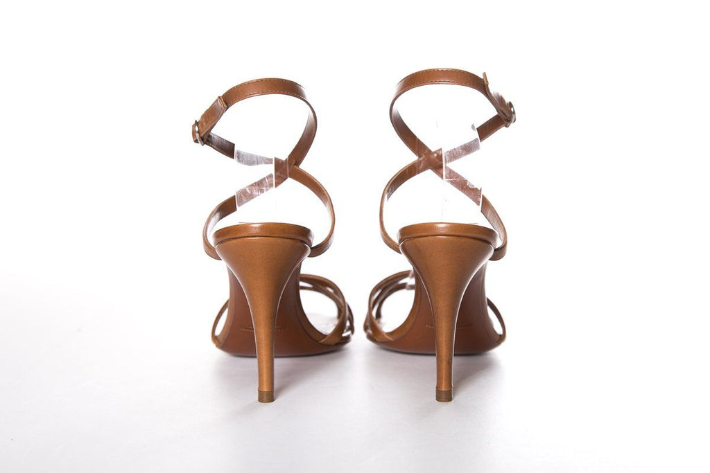 Ralph Lauren Brown Leather Sandals SZ 39 Sale