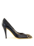 Embossed Leather Snake Pumps