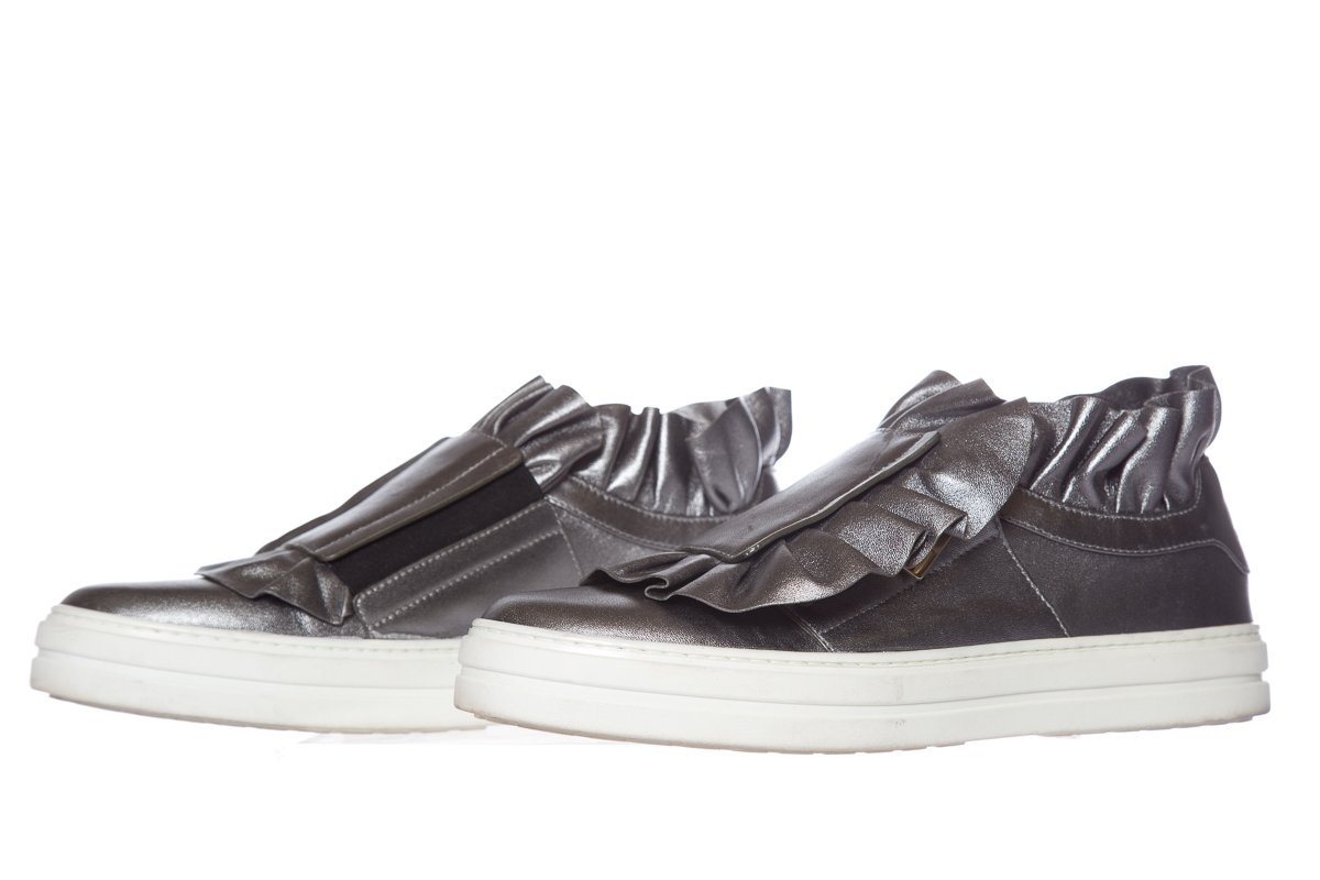 Roger Vivier Silver Sneaky Viv Sneakers SZ 39