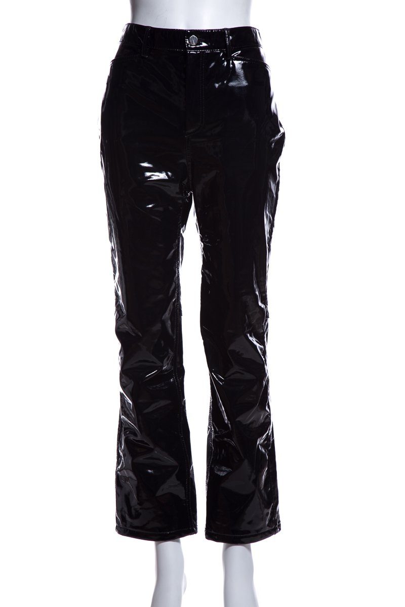 Rosetta Getty Black Patent Pant SZ 6 NWT