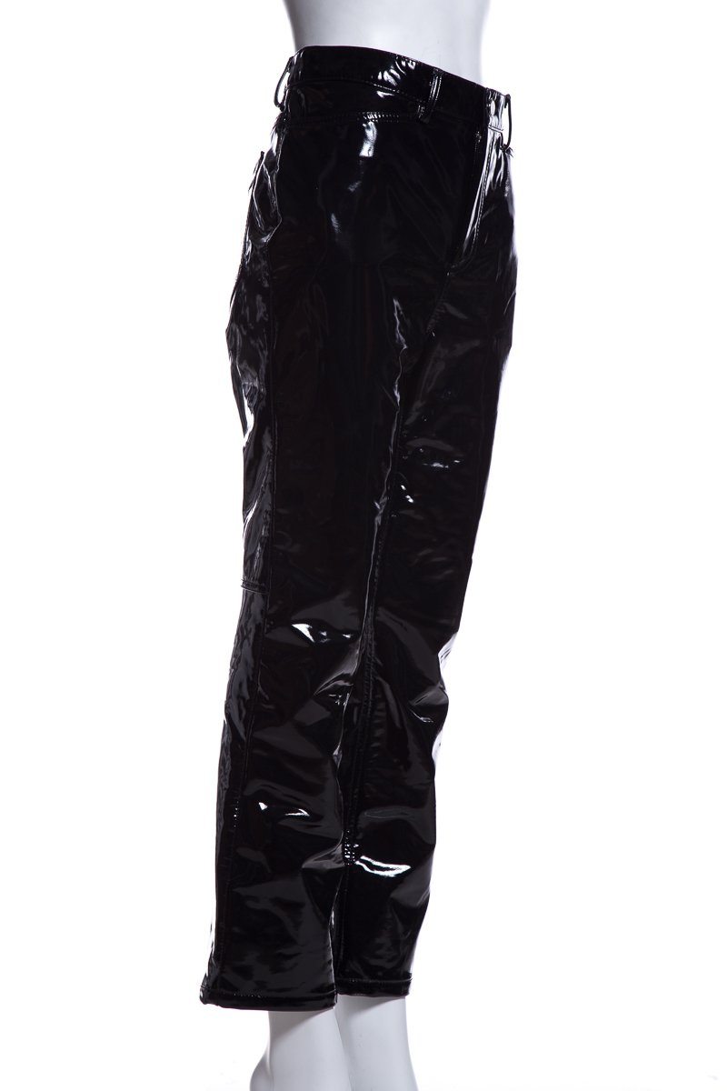 Rosetta Getty Black Patent Pant SZ 6 NWT