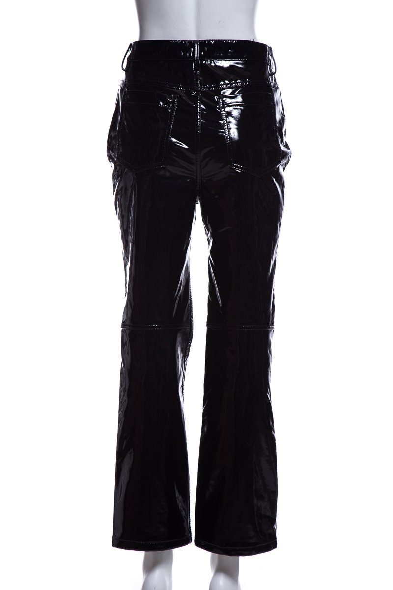 Rosetta Getty Black Patent Pant SZ 6 NWT