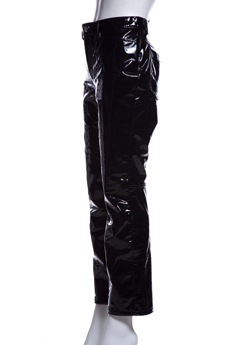 Rosetta Getty Black Patent Pant SZ 6 NWT